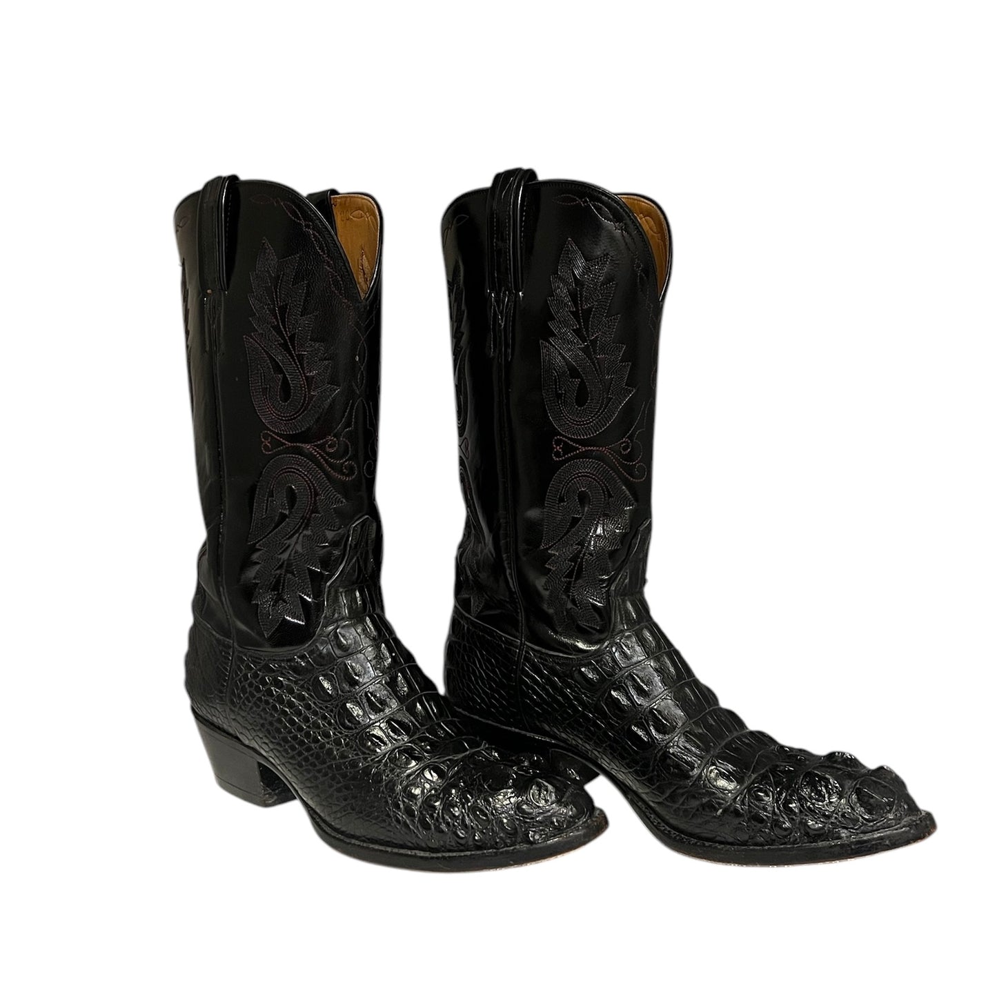 LUCCHESE Hornback Caiman Cowboy Boots | 9.5