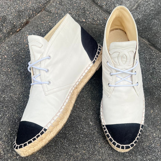 CHANEL Cap Toe High Top Espadrilles | 41