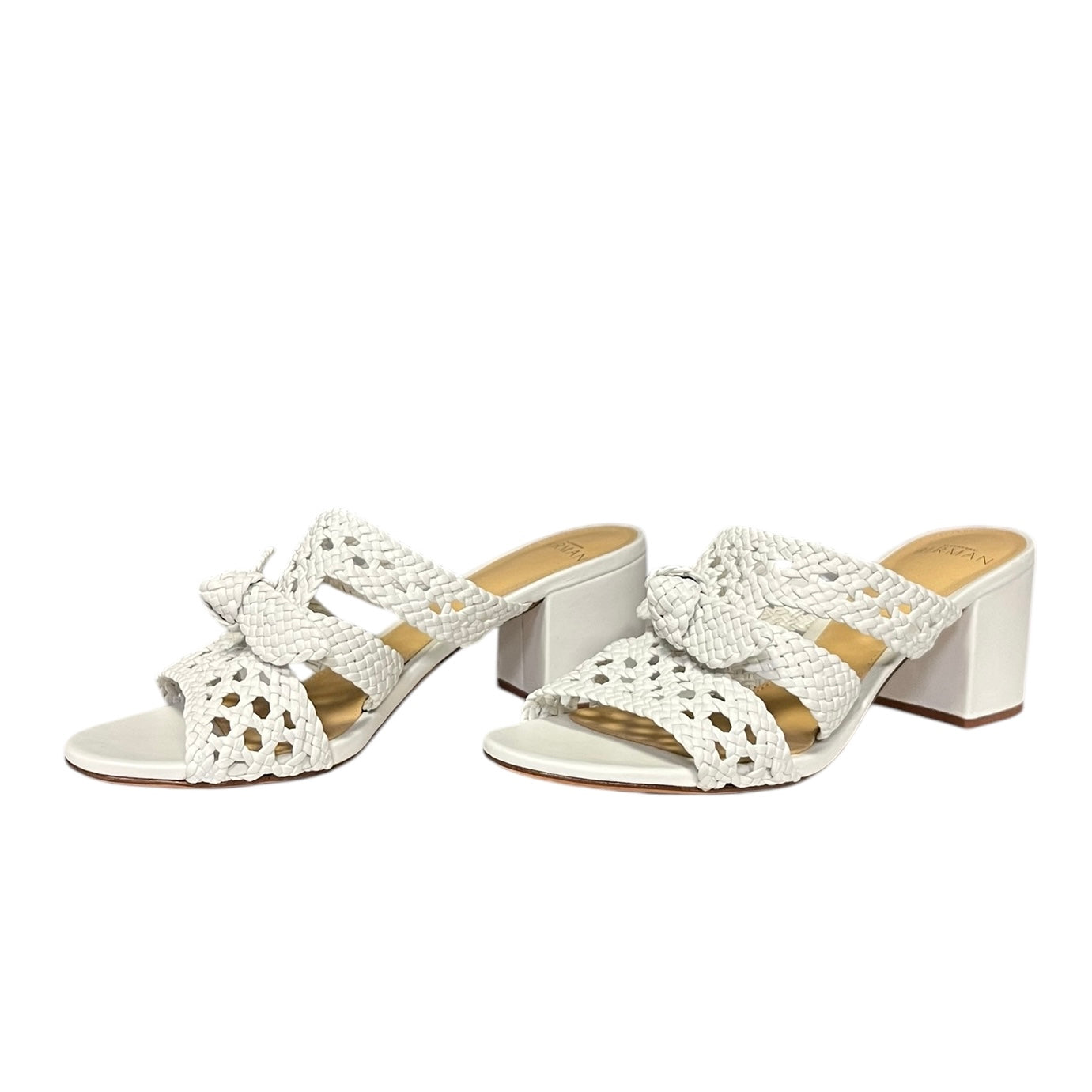 ALEXANDRE BIRMAN Clarita Braided Sandal White | Size 37.5