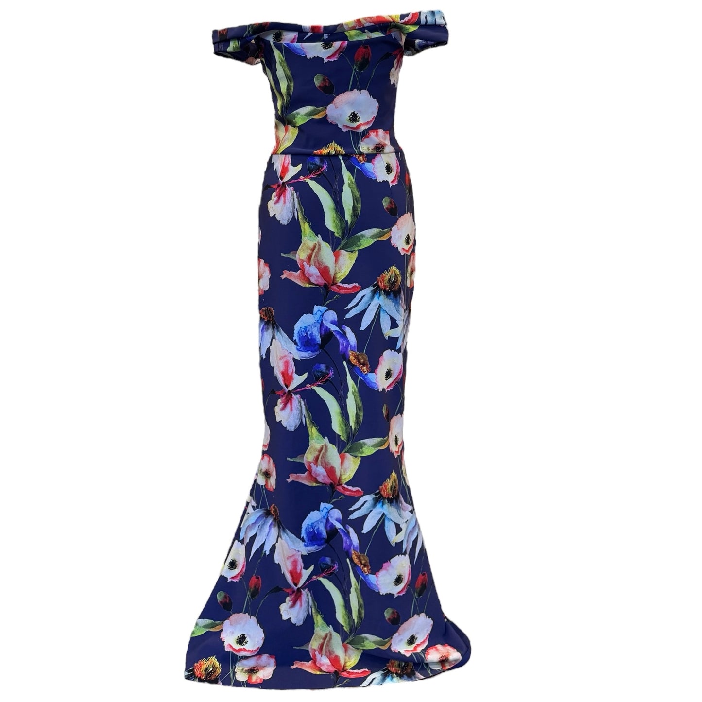 CHIARA BONI Floral Ruched Gown | Size 8
