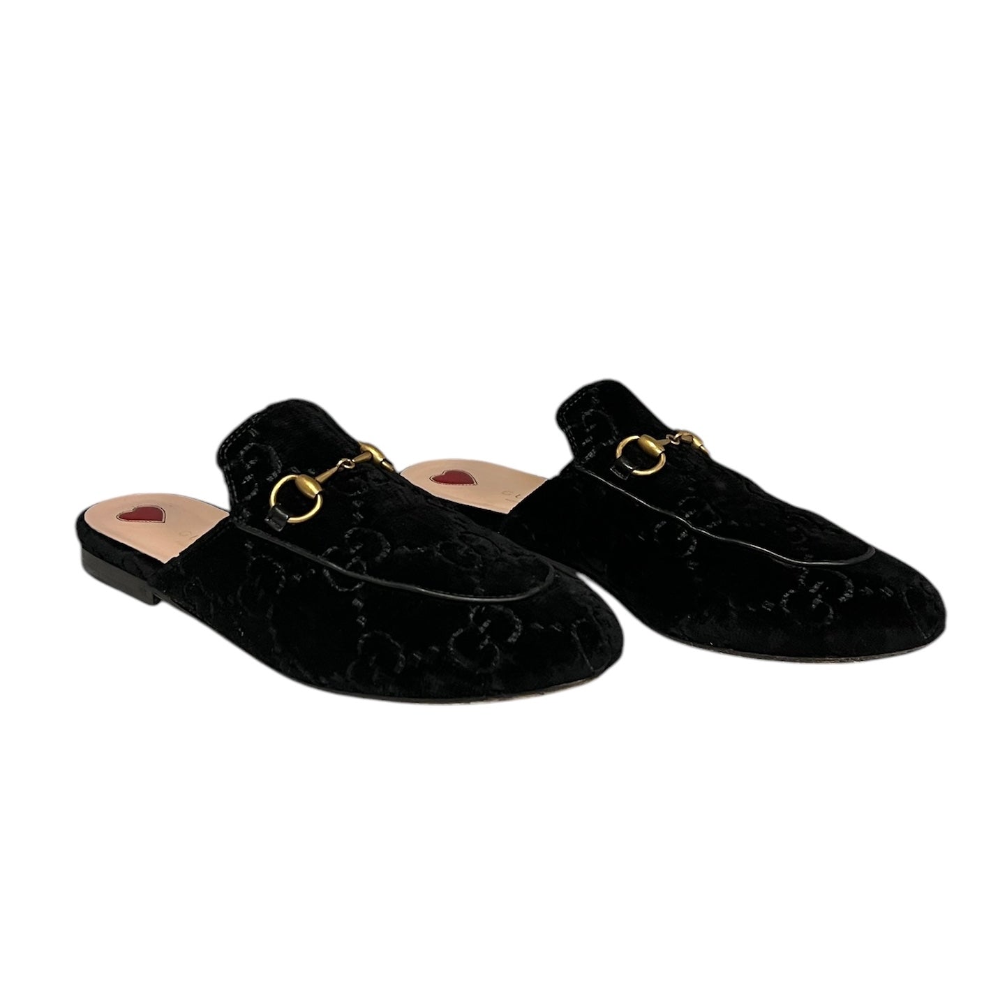 GUCCI Princetown GG Velvet Mules | Size 37.5