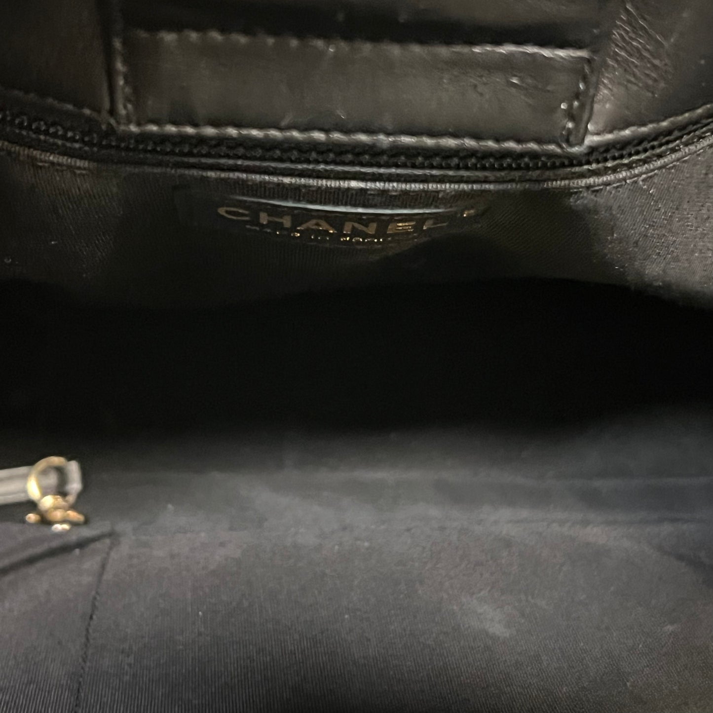 CHANEL Quilted Large Shopping Tote in Black