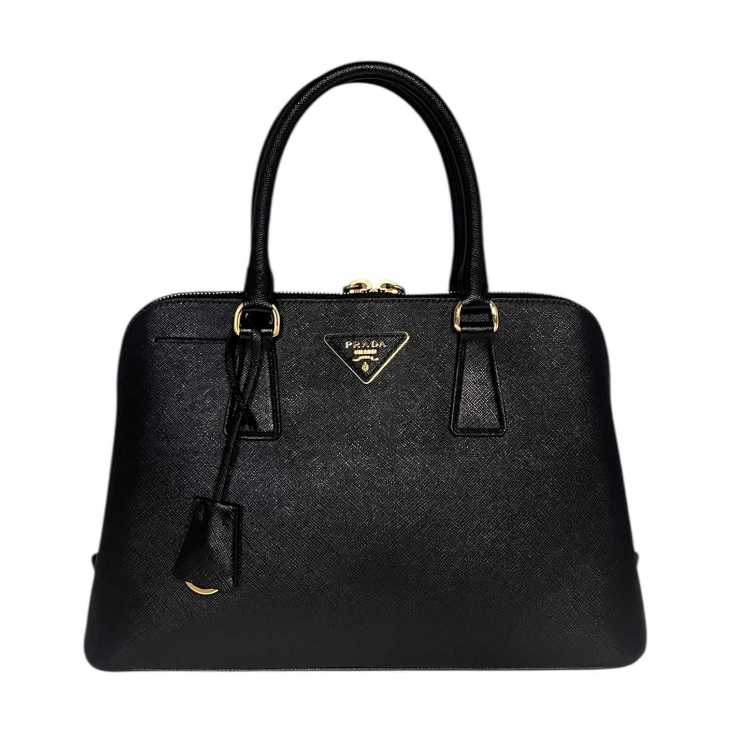 PRADA Medium Promendade Top Handle Shoulder Bag in Black
