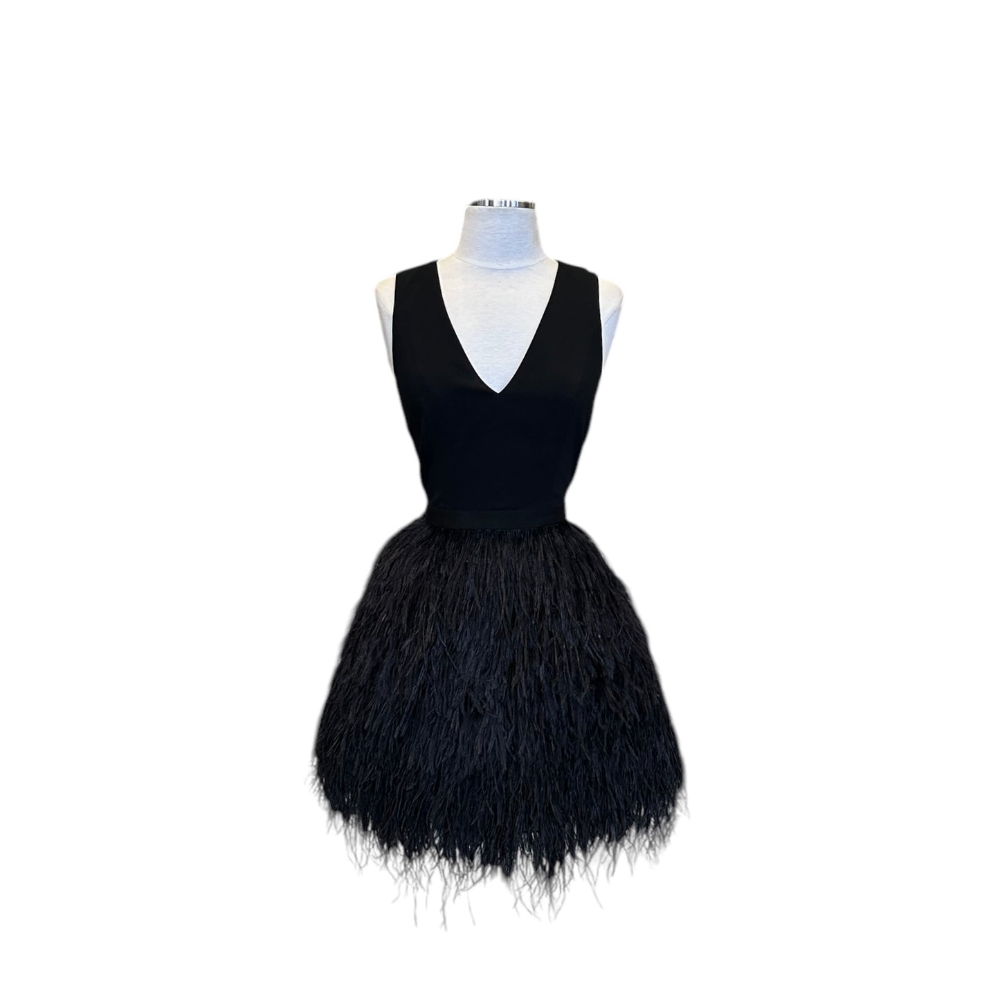ALICE + OLIVIA Feather Cocktail Dress