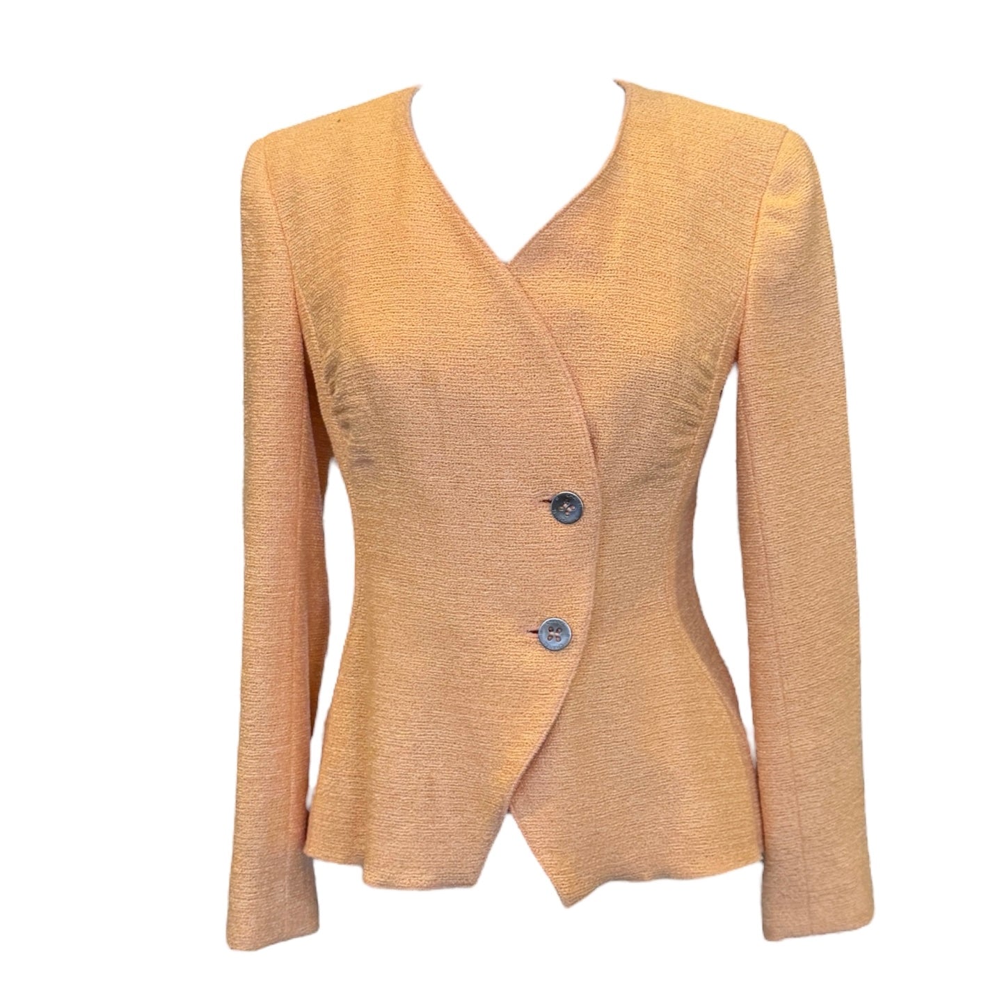 CHANEL Ruched Boucle Jacket | Size 38