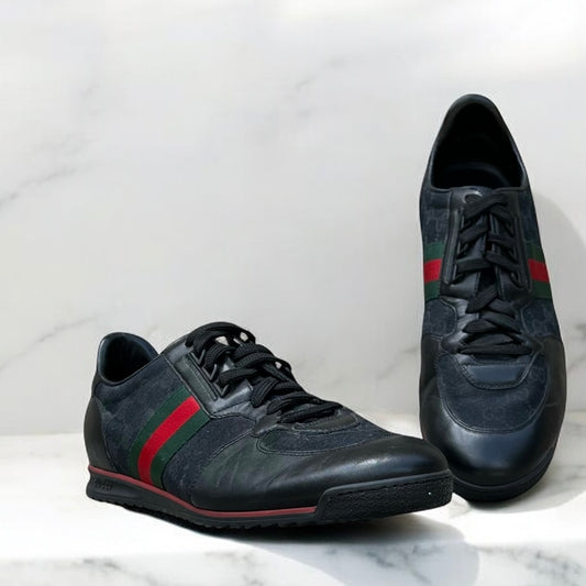 GUCCI GG Web Sneakers in Black | 11
