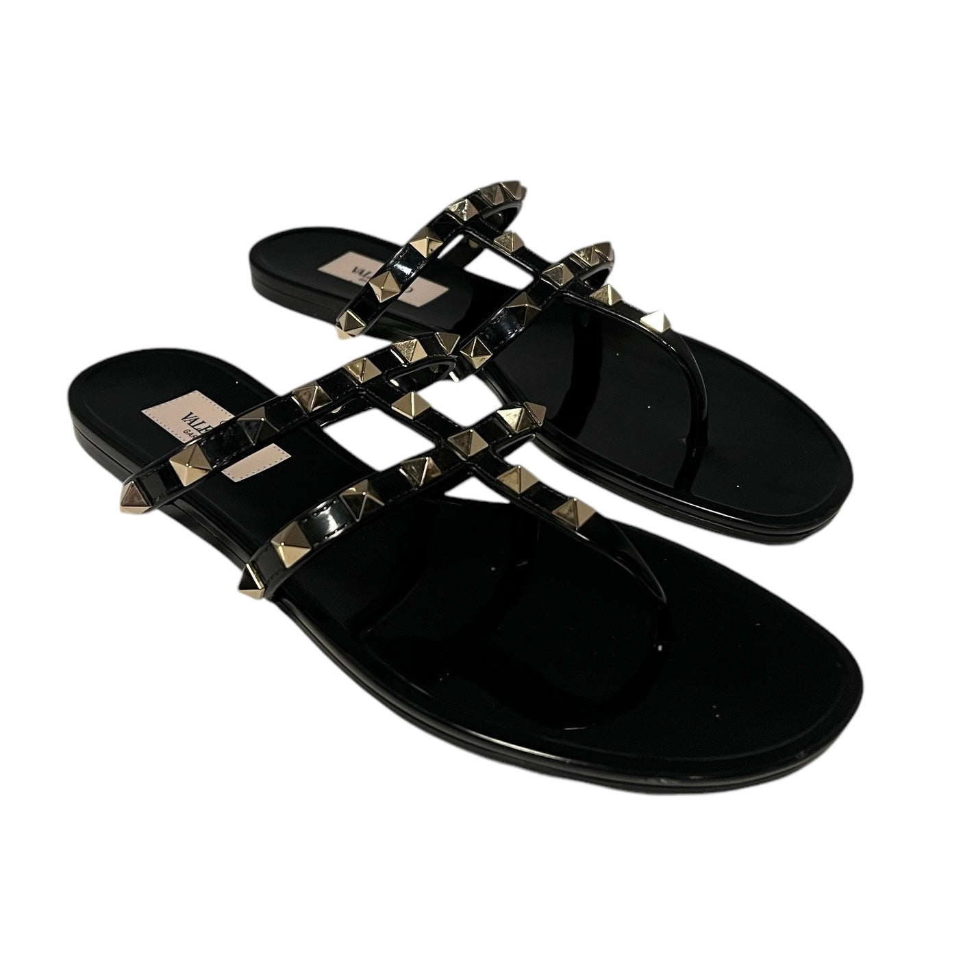 VALENTINO Rockstud Jelly Sandal in Black | 37