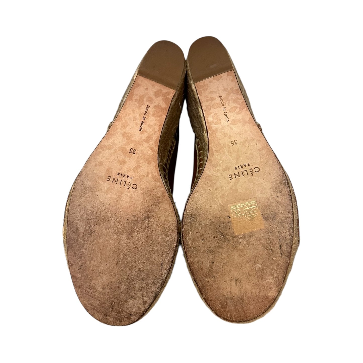 CELINE Slingback Espadrille Wedges in Scotch | 35