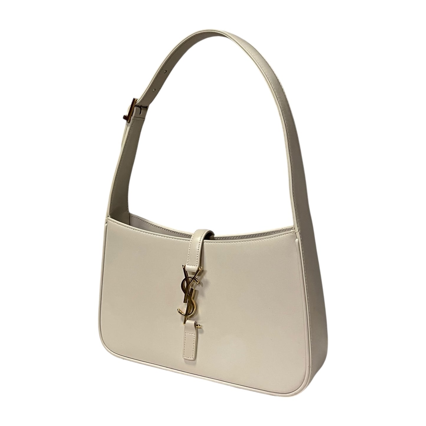 SAINT LAURENT LE 5 À 7 Shoulder Bag in Blanc Vintage