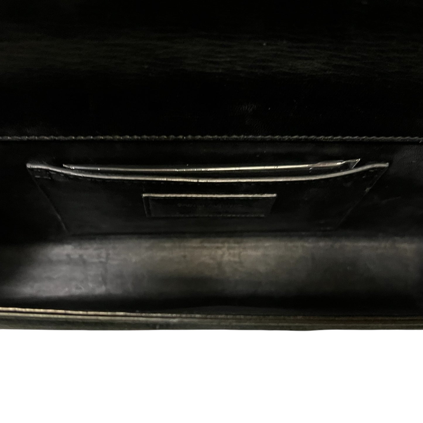 SAINT LAURENT Kate Tassel Clutch in Black Suede