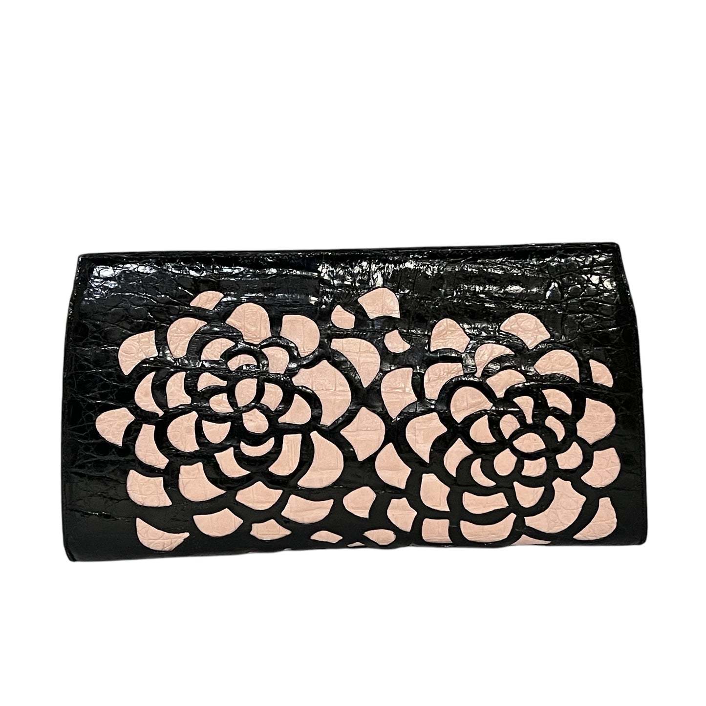 NANCY GONZALEZ Lasercut Crocodile Clutch