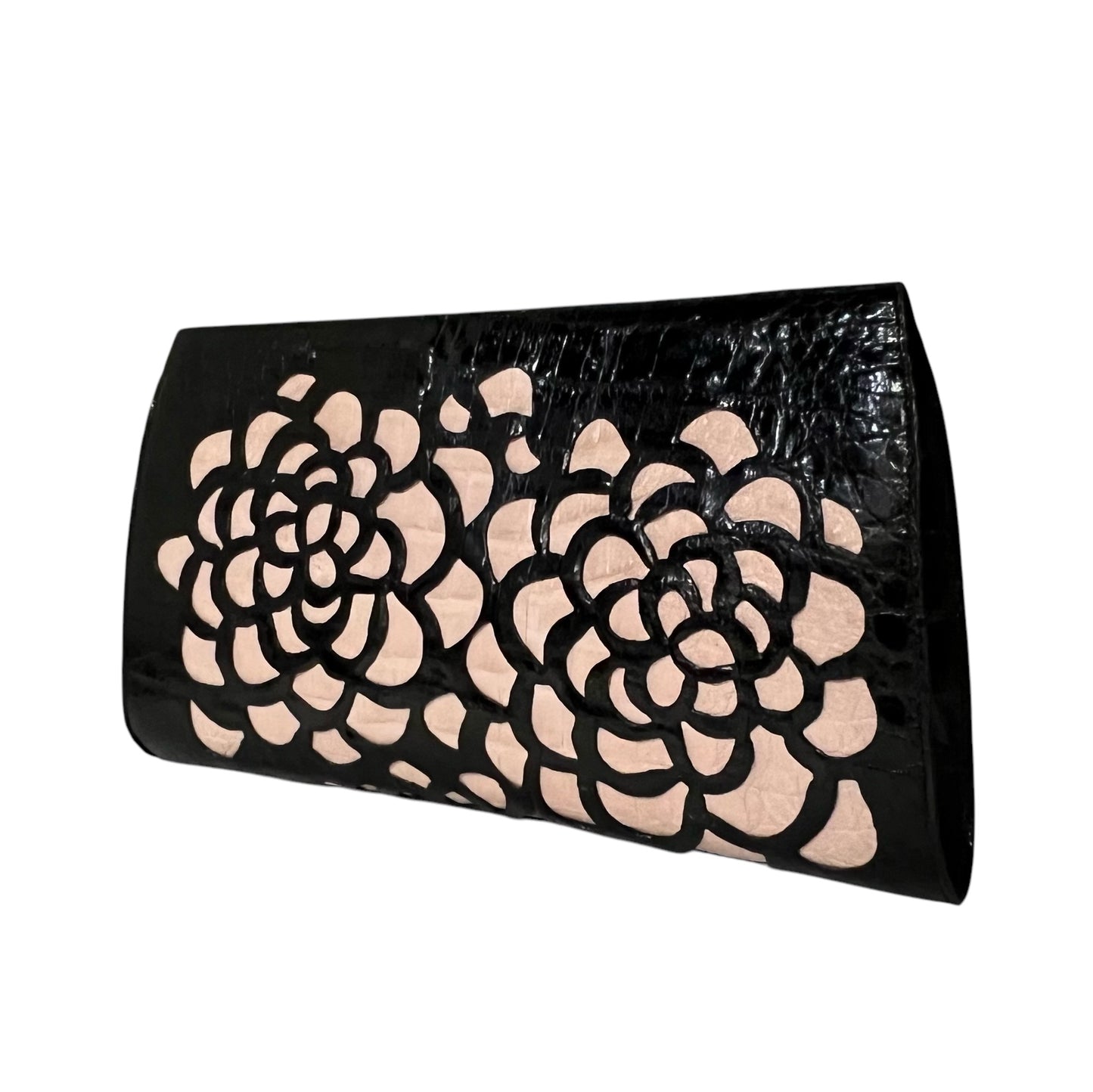 NANCY GONZALEZ Lasercut Crocodile Clutch