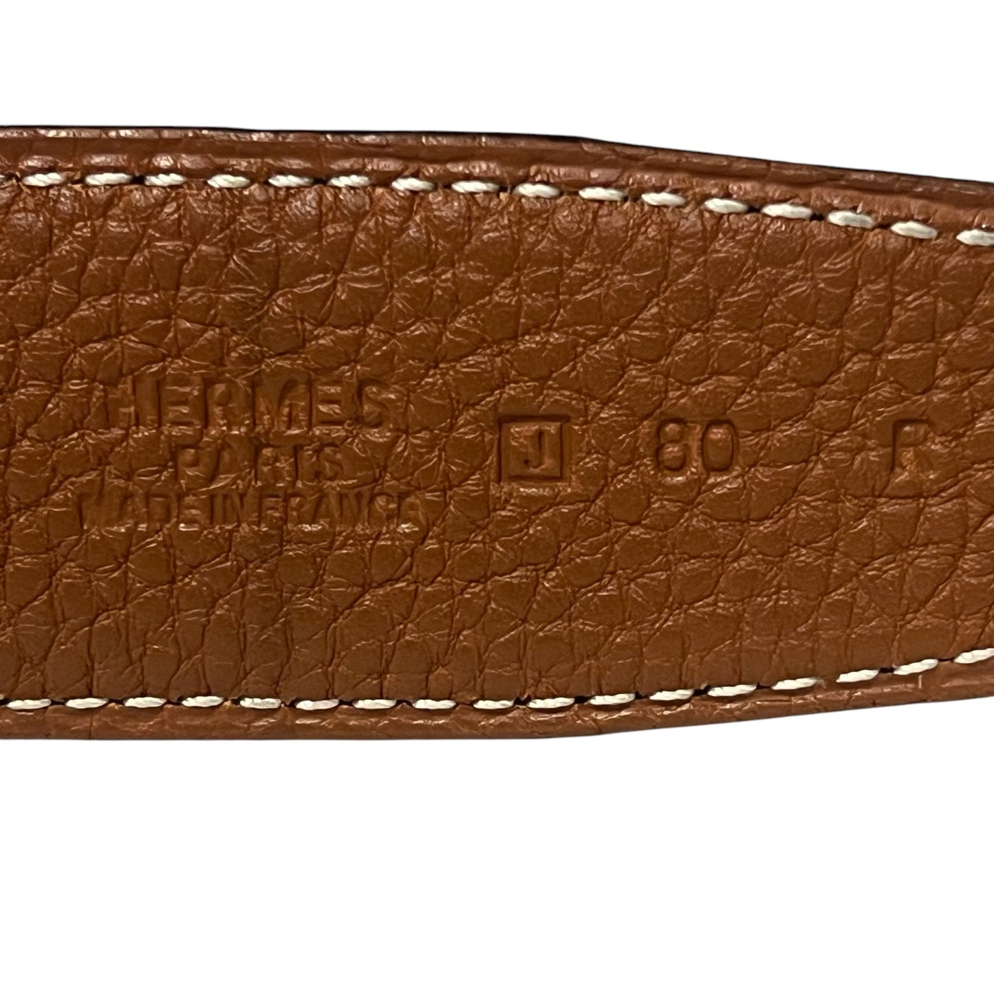 HERMES H Reversible Belt with Brushed Palladium Buckle | 80