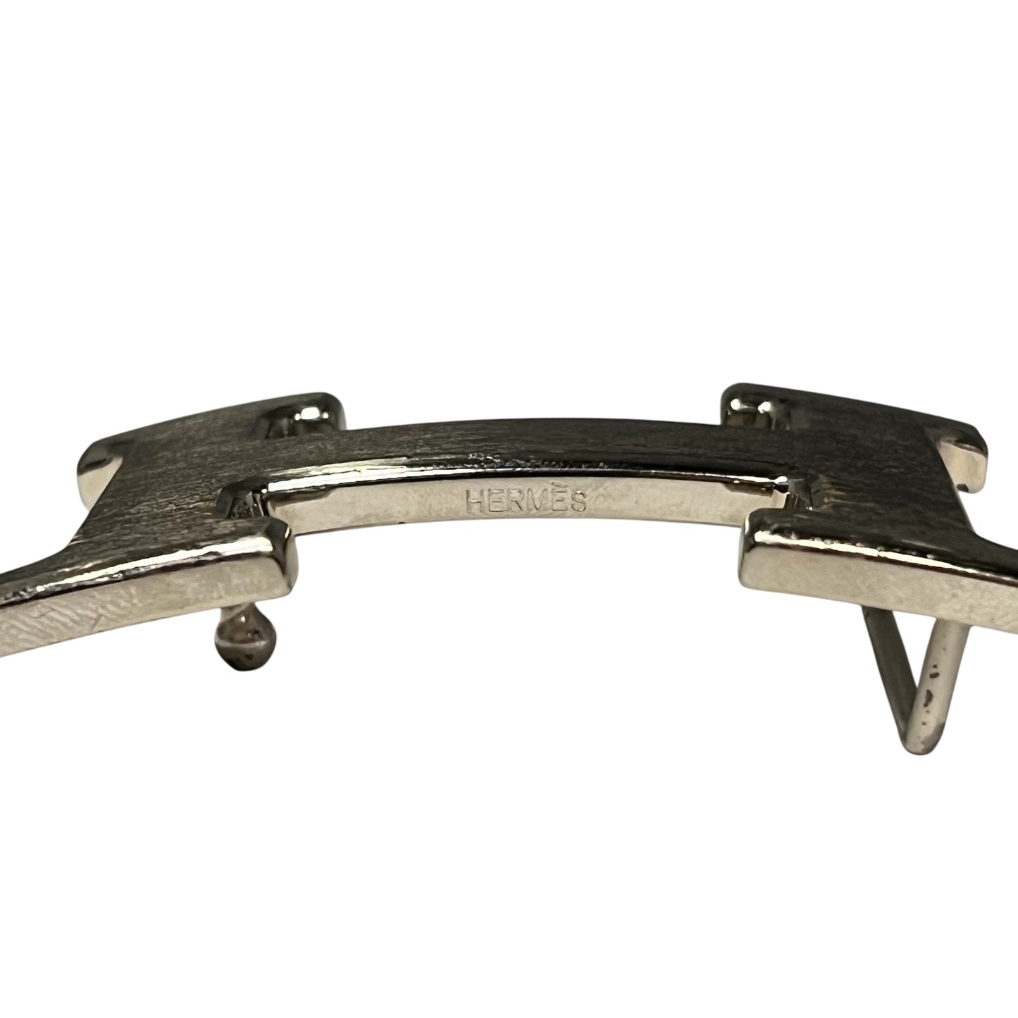 HERMES H Reversible Belt with Brushed Palladium Buckle | 80