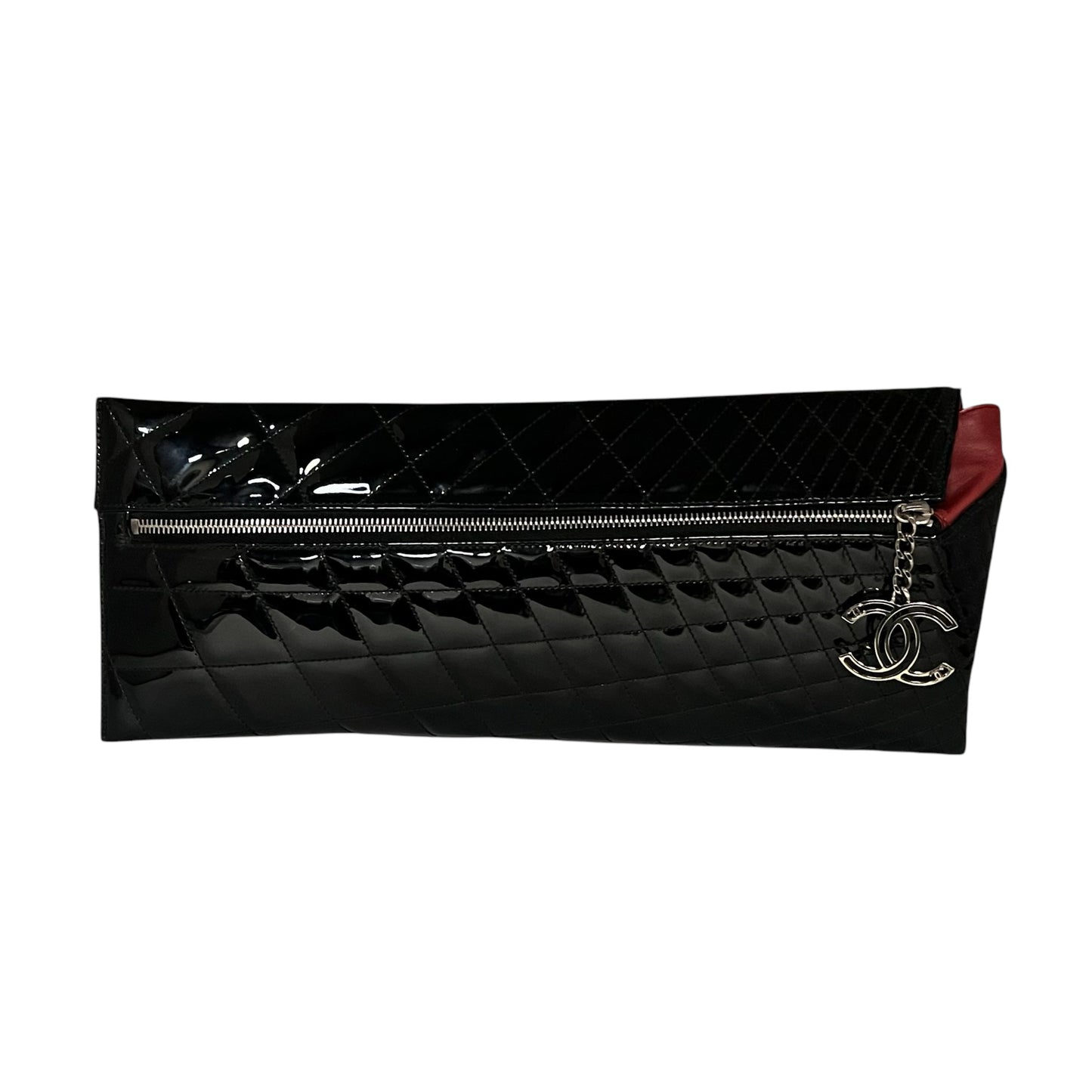 CHANEL Quilted Patent Gala Clutch