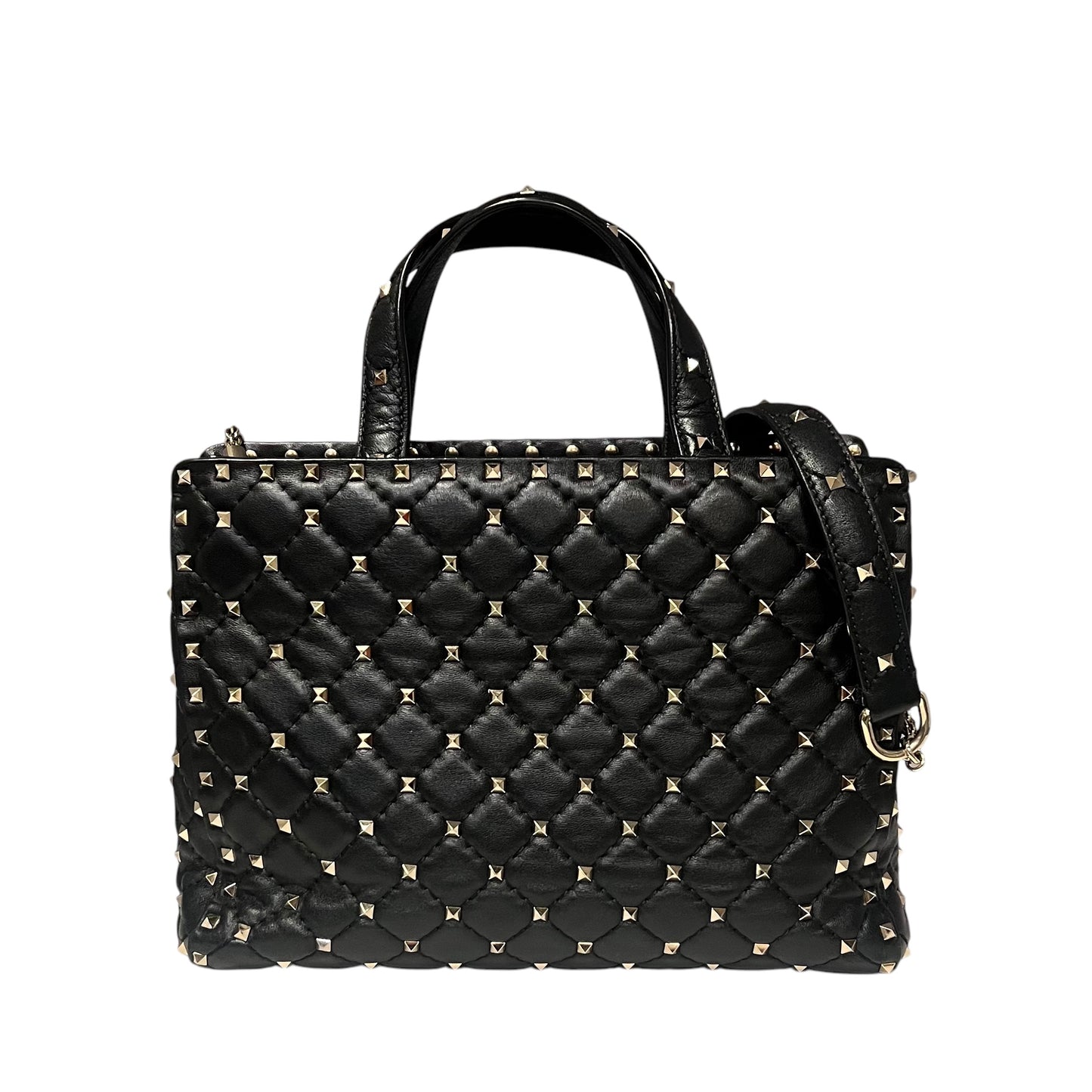 VALENTINO Microstud Top Handle Crossbody Tote