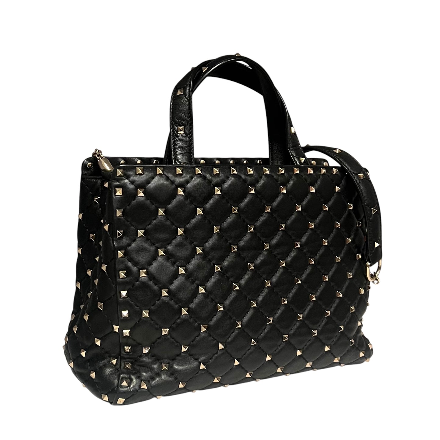 VALENTINO Microstud Top Handle Crossbody Tote
