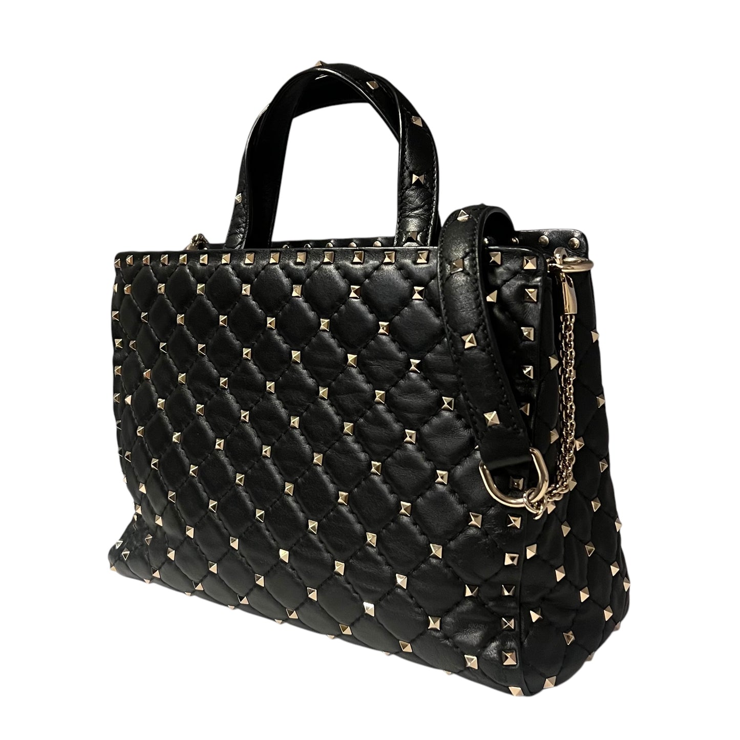 VALENTINO Microstud Top Handle Crossbody Tote