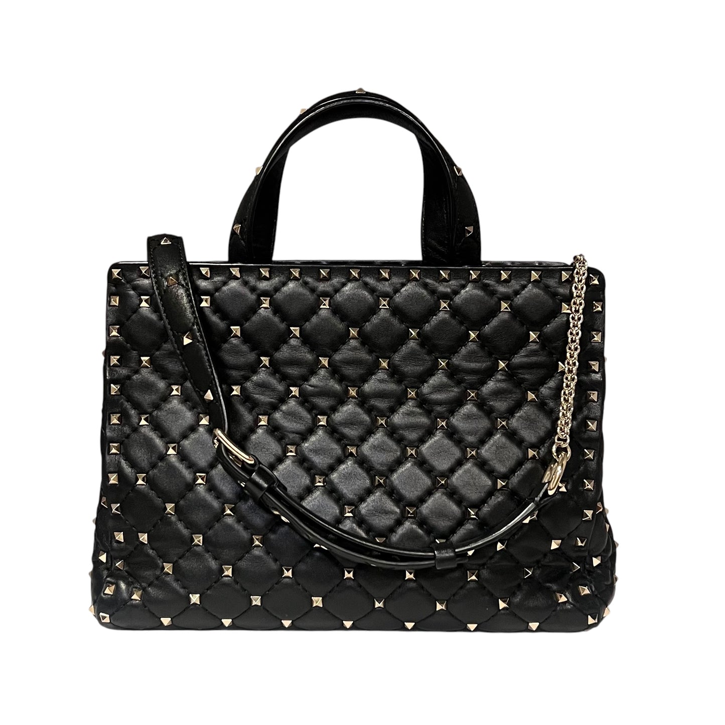 VALENTINO Microstud Top Handle Crossbody Tote