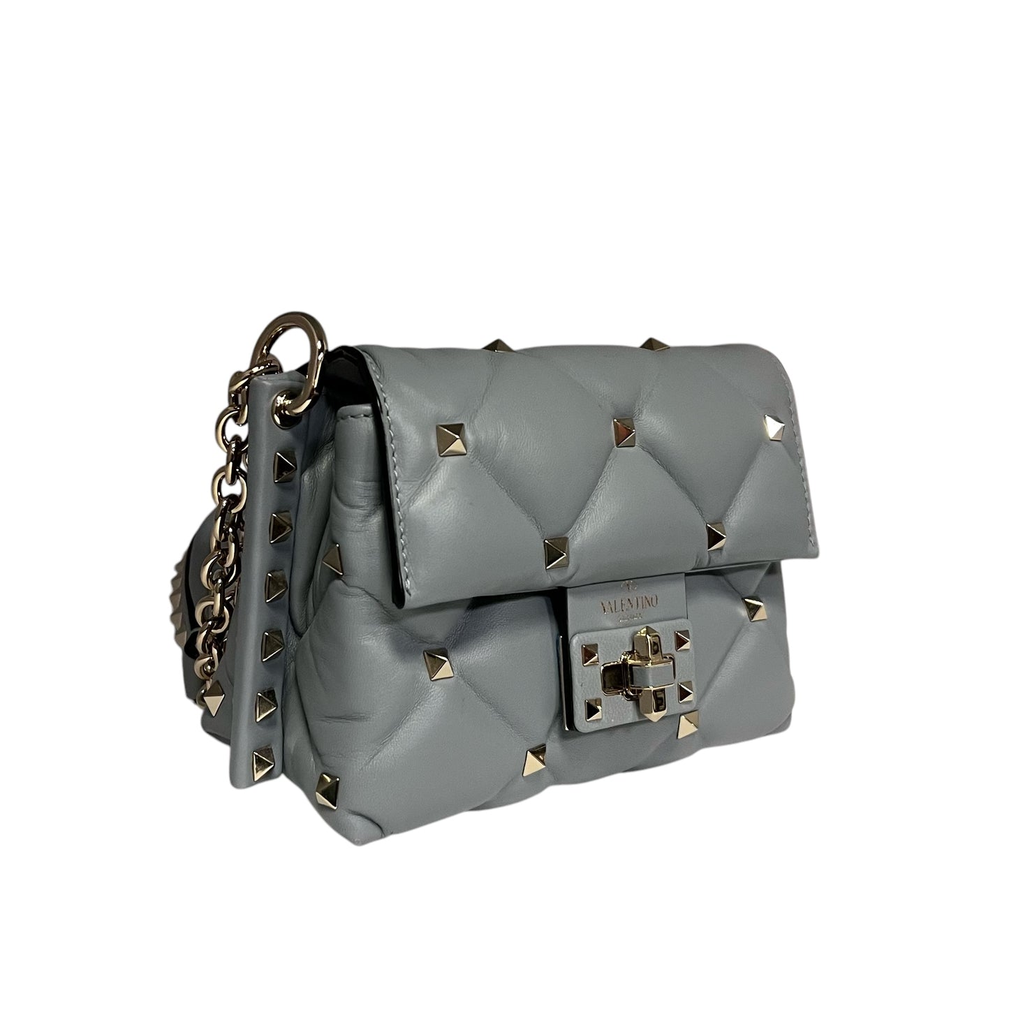 VALENTINO Mini Rockstud Crossbody Shoulder Bag Blue