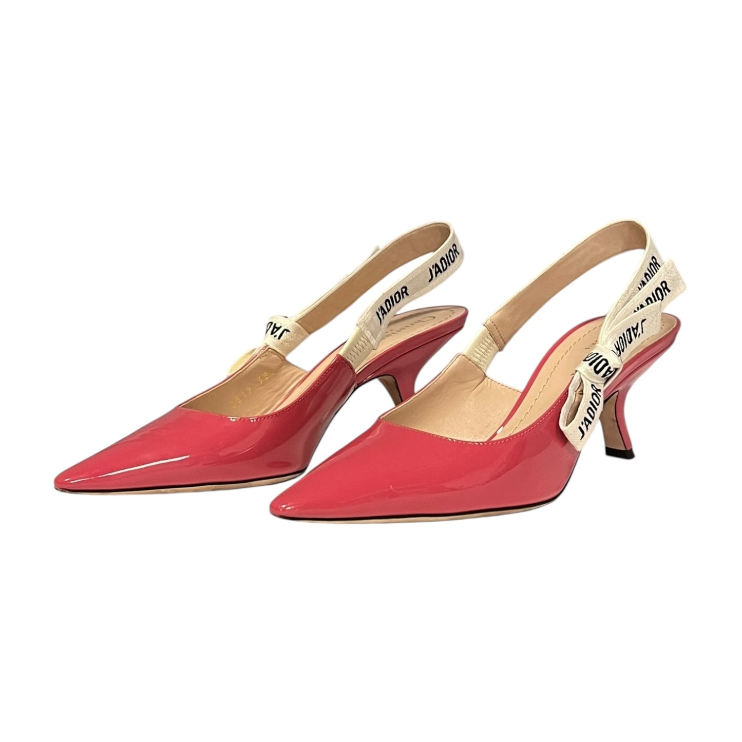 DIOR J’ Adior Patent Slingback Pumps in Pink | 38.5