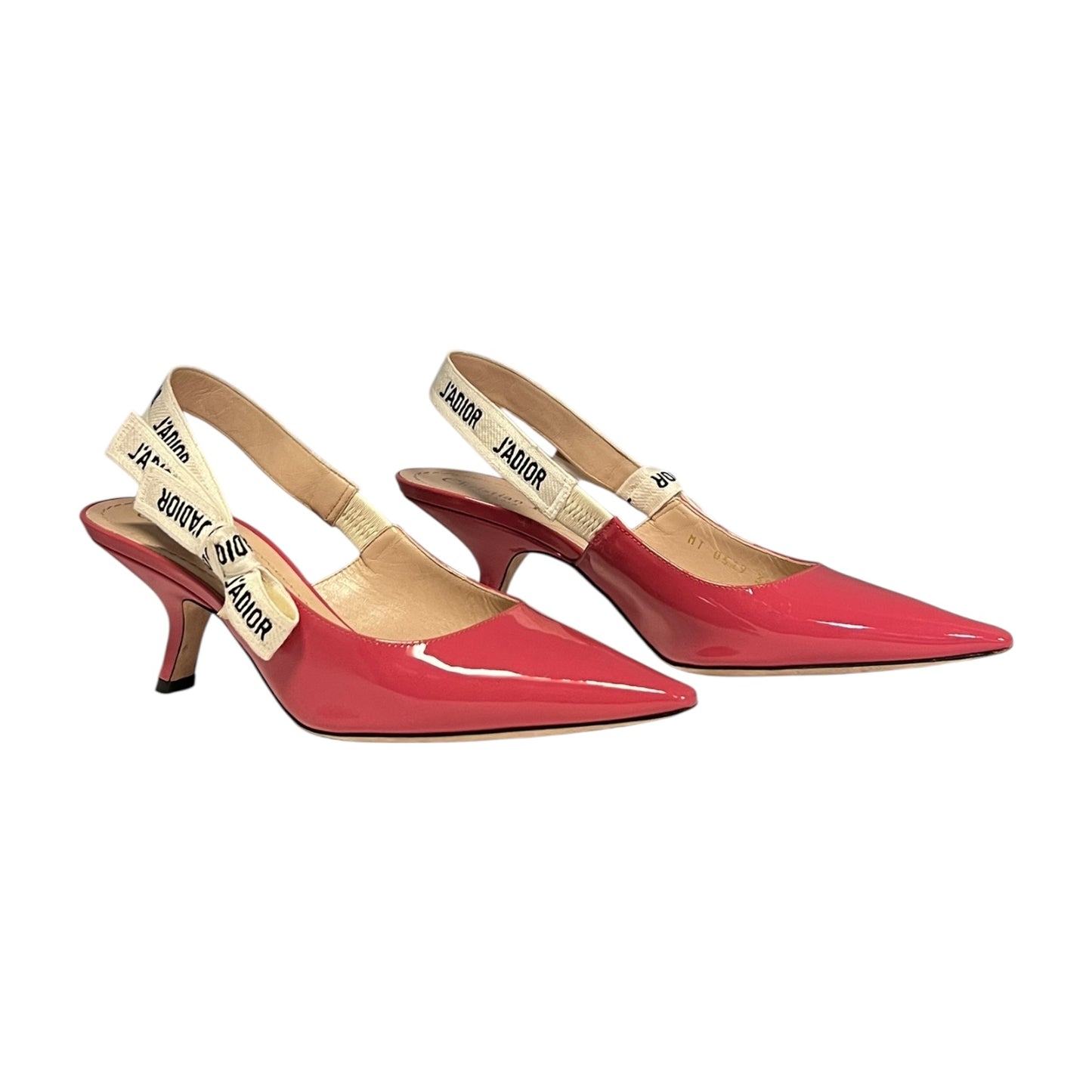 DIOR J’ Adior Patent Slingback Pumps in Pink | 38.5