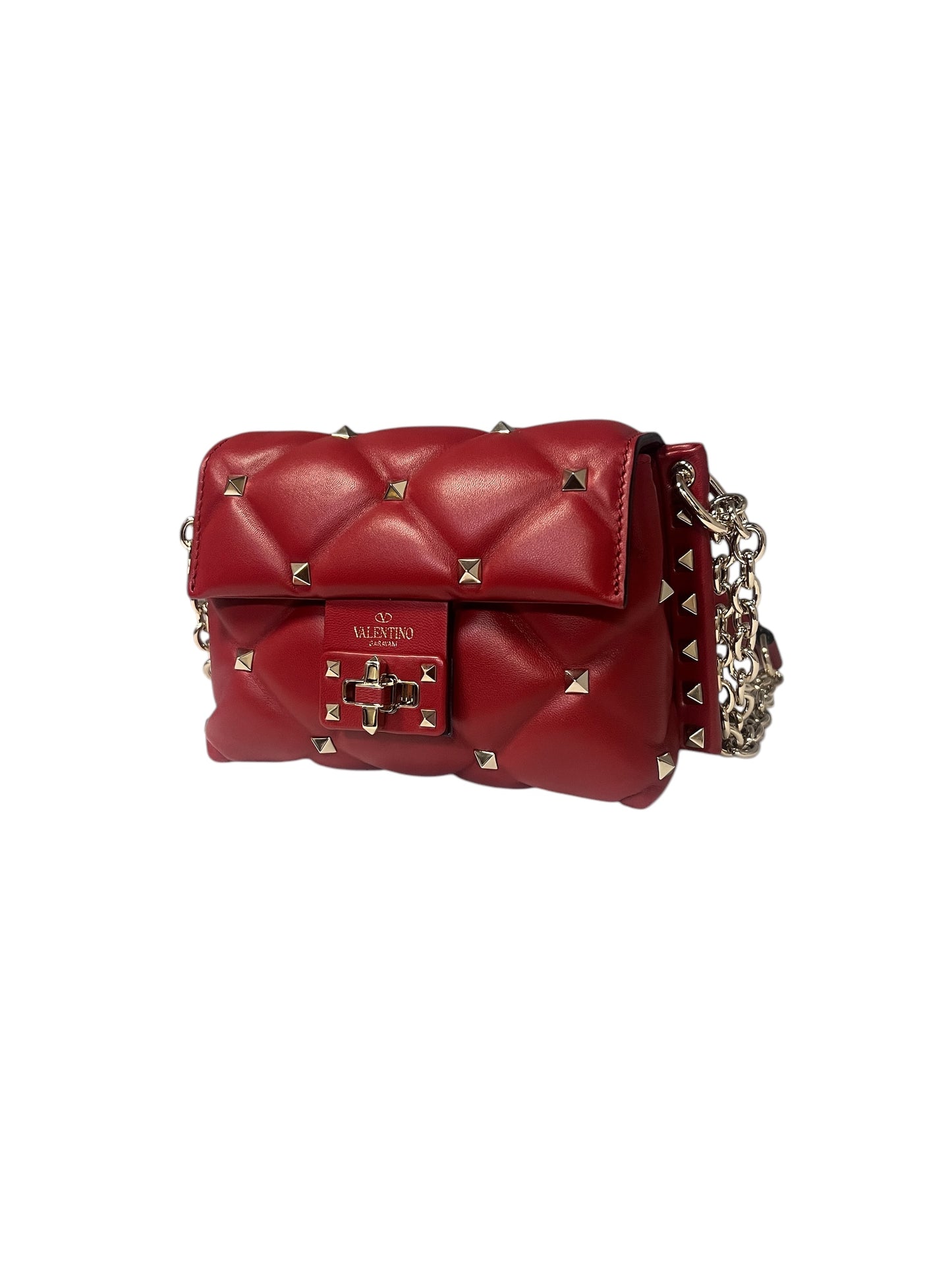 VALENTINO Mini Rockstud Crossbody Shoulder Bag Red