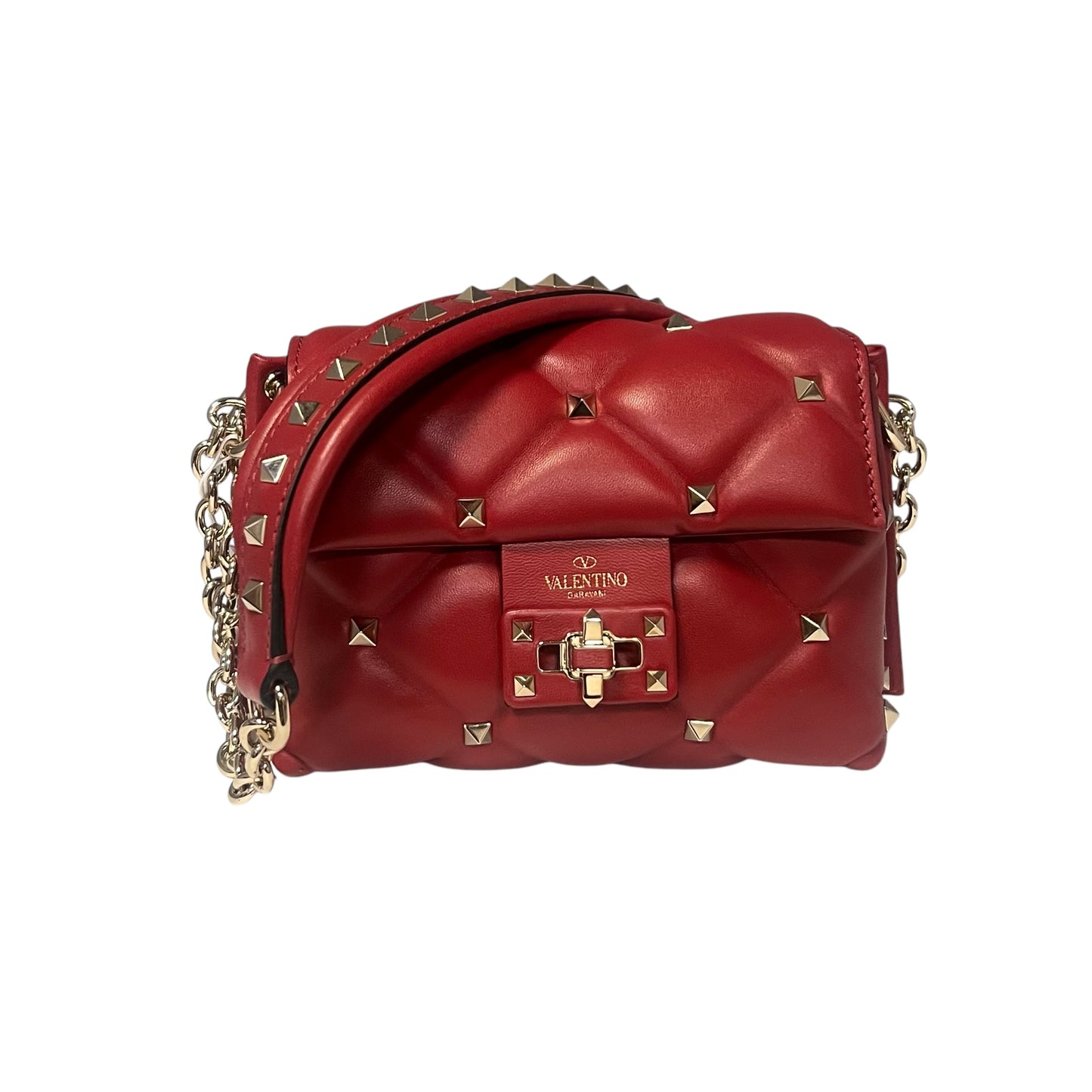 VALENTINO Mini Rockstud Crossbody Shoulder Bag Red