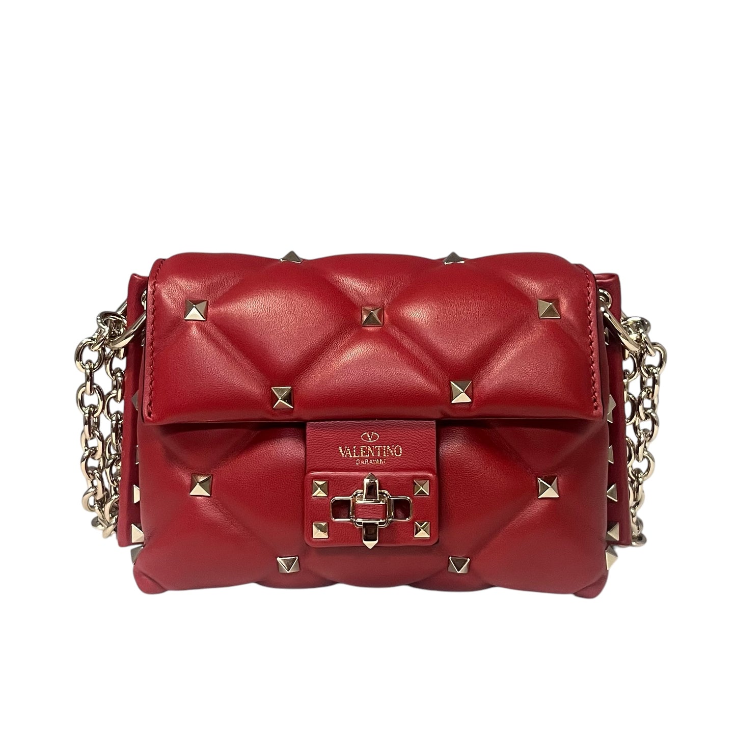 VALENTINO Mini Rockstud Crossbody Shoulder Bag Red