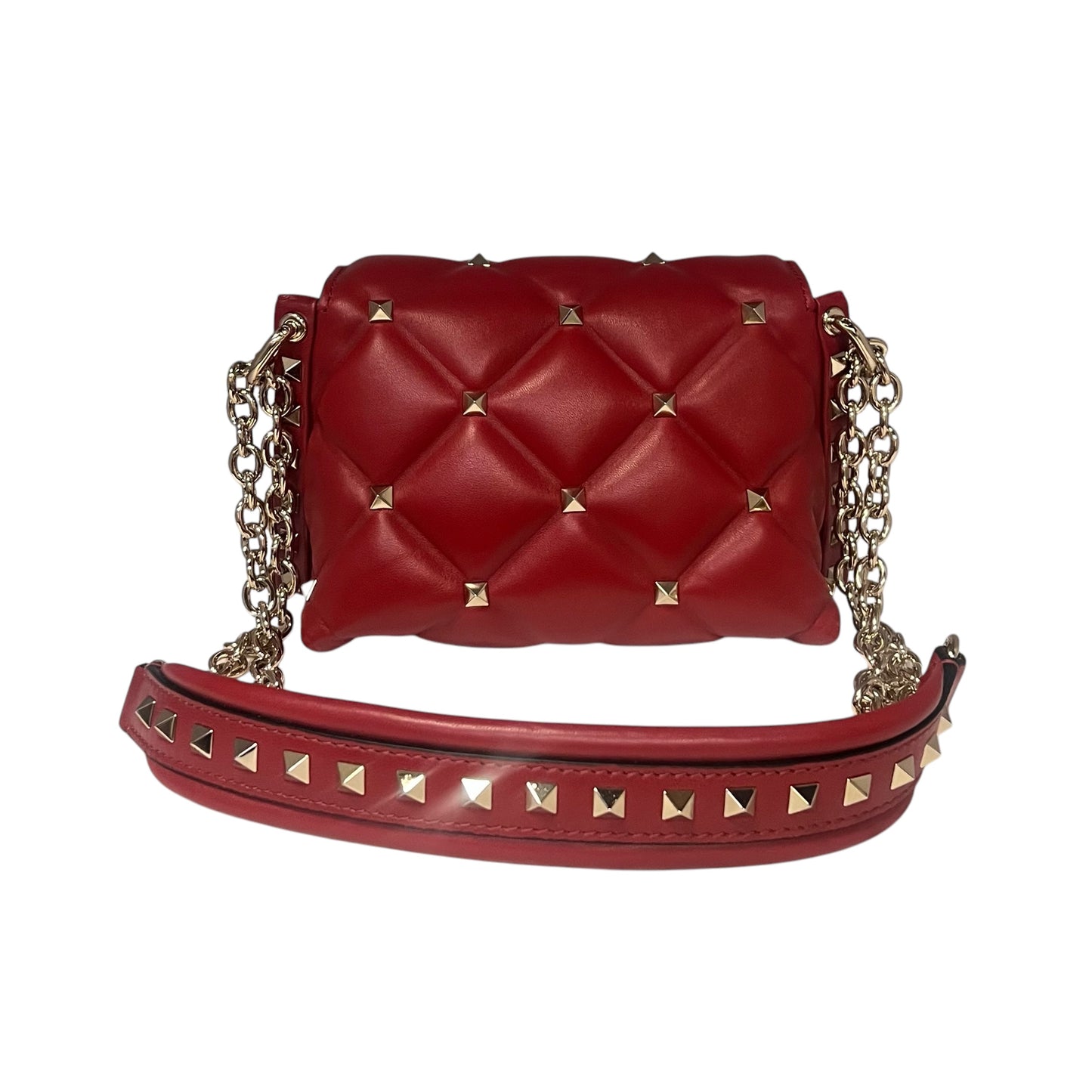 VALENTINO Mini Rockstud Crossbody Shoulder Bag Red