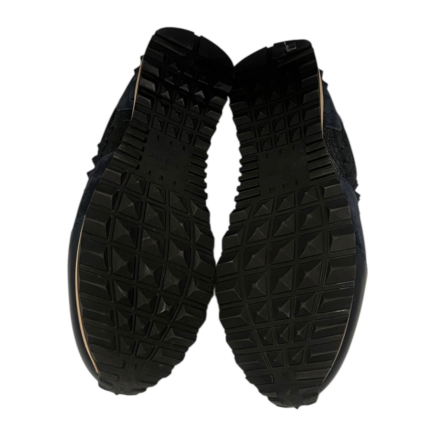 VALENTINO Denim & Suede Rockrunner Sneakers in Blue | 39.5
