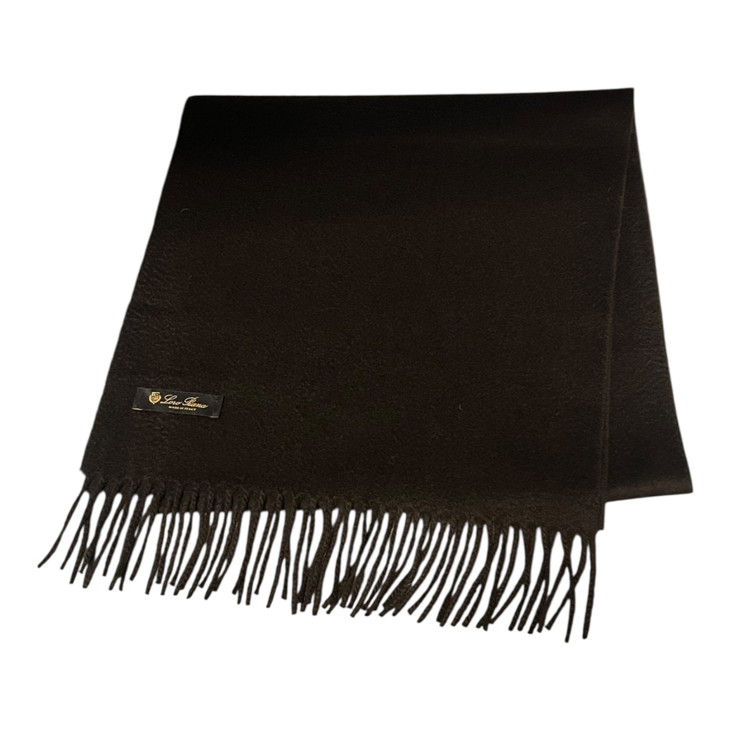 LORO PIANA Cashmere Scarf in Dark Brown