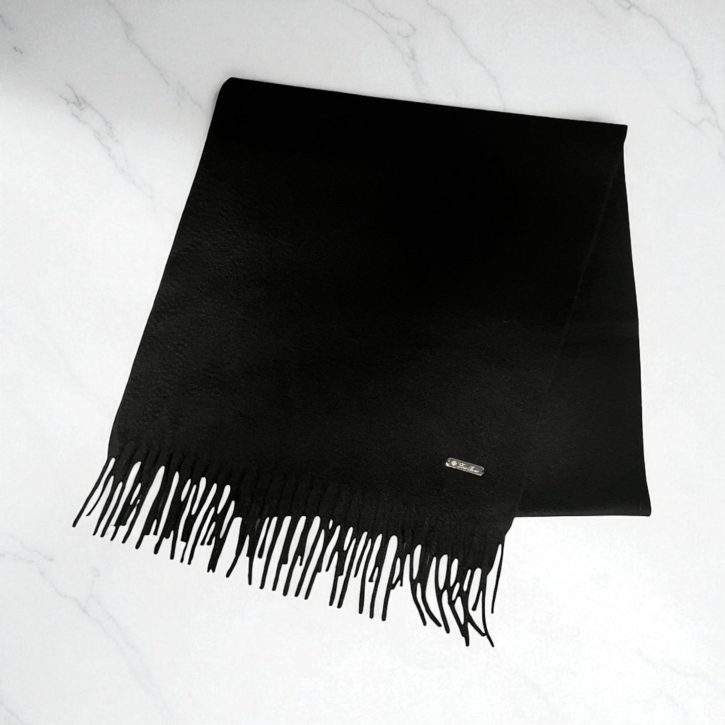 LORO PIANA Cashmere Scarf in Black