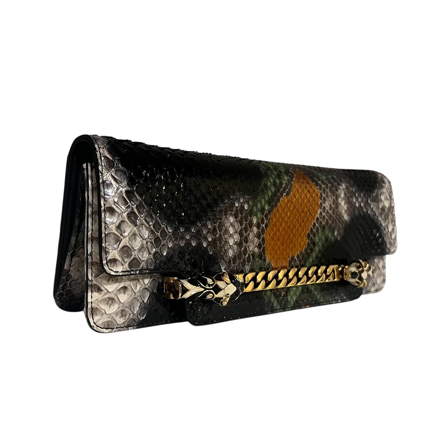 GUCCI Tigrette Python Handbag