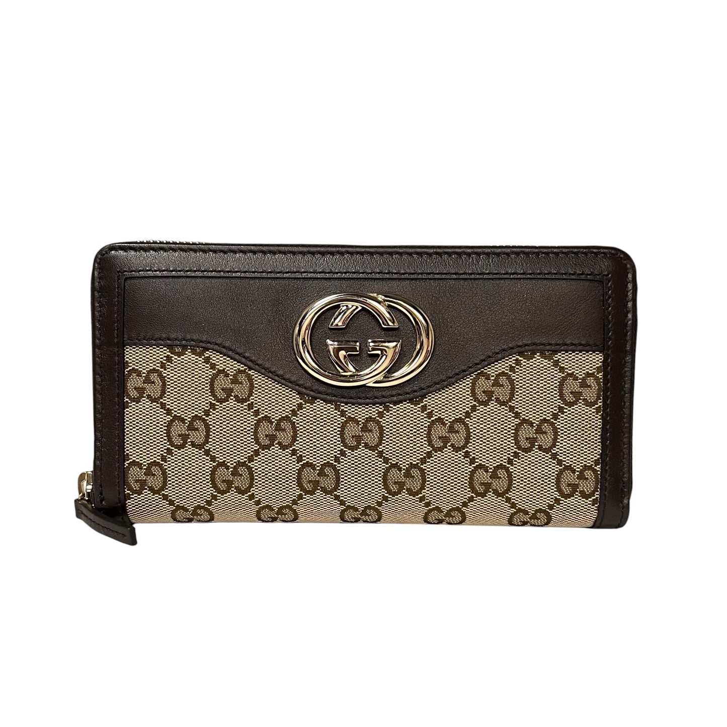 GUCCI GG Web Zipper Wallet