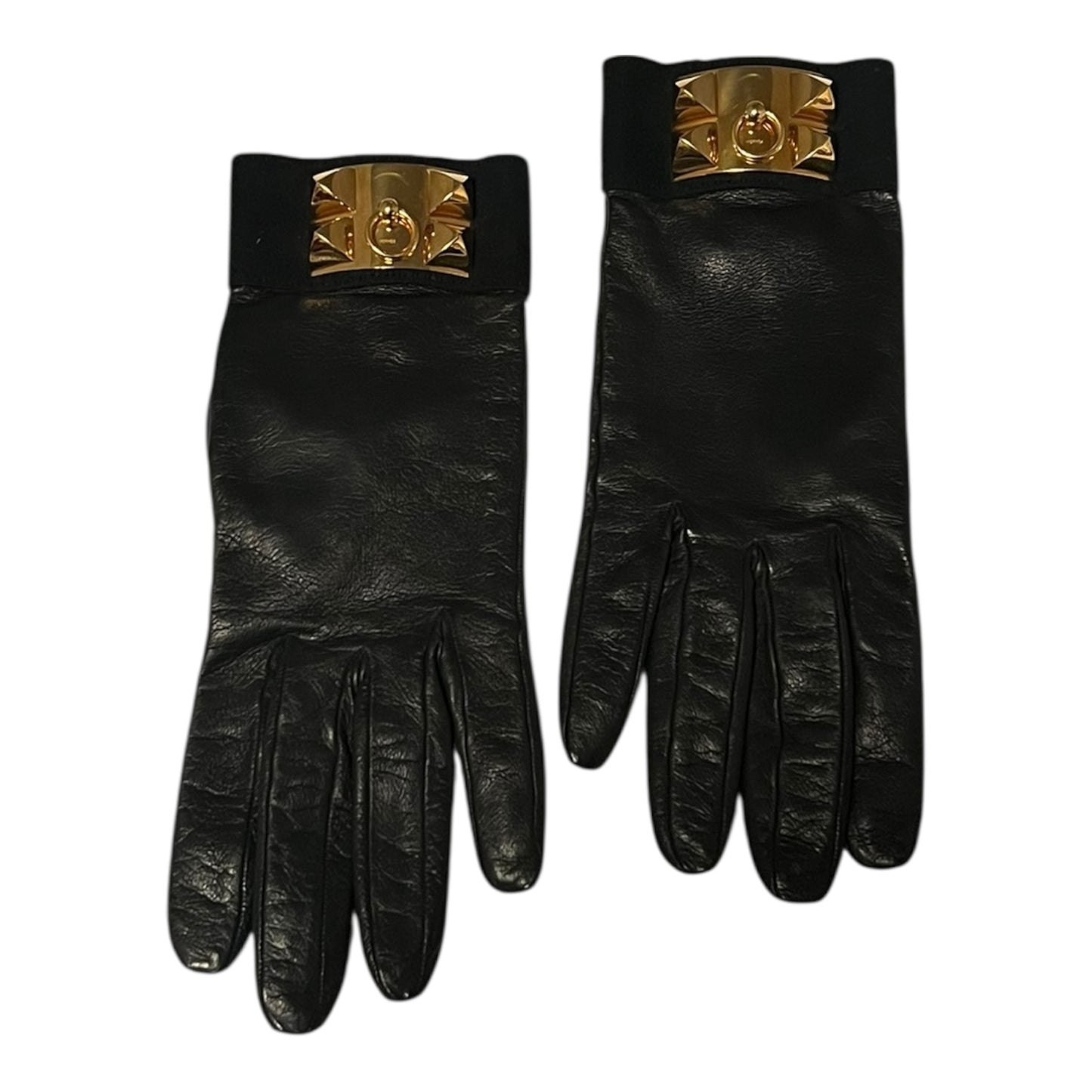 HERMES Collier de Chien Gloves in Black | 8