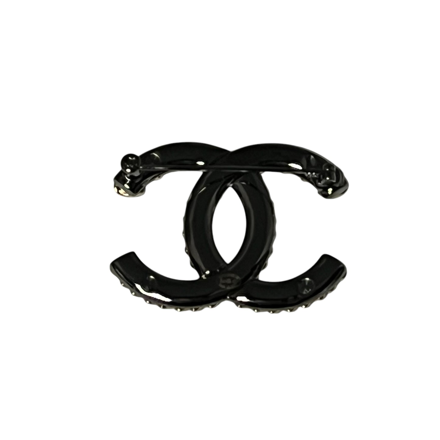 CHANEL Heart Quilted CC Brooch