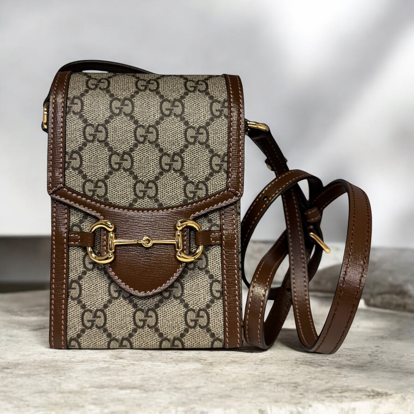 GUCCI Horsebit 1955 Mini Crossbody | Brown