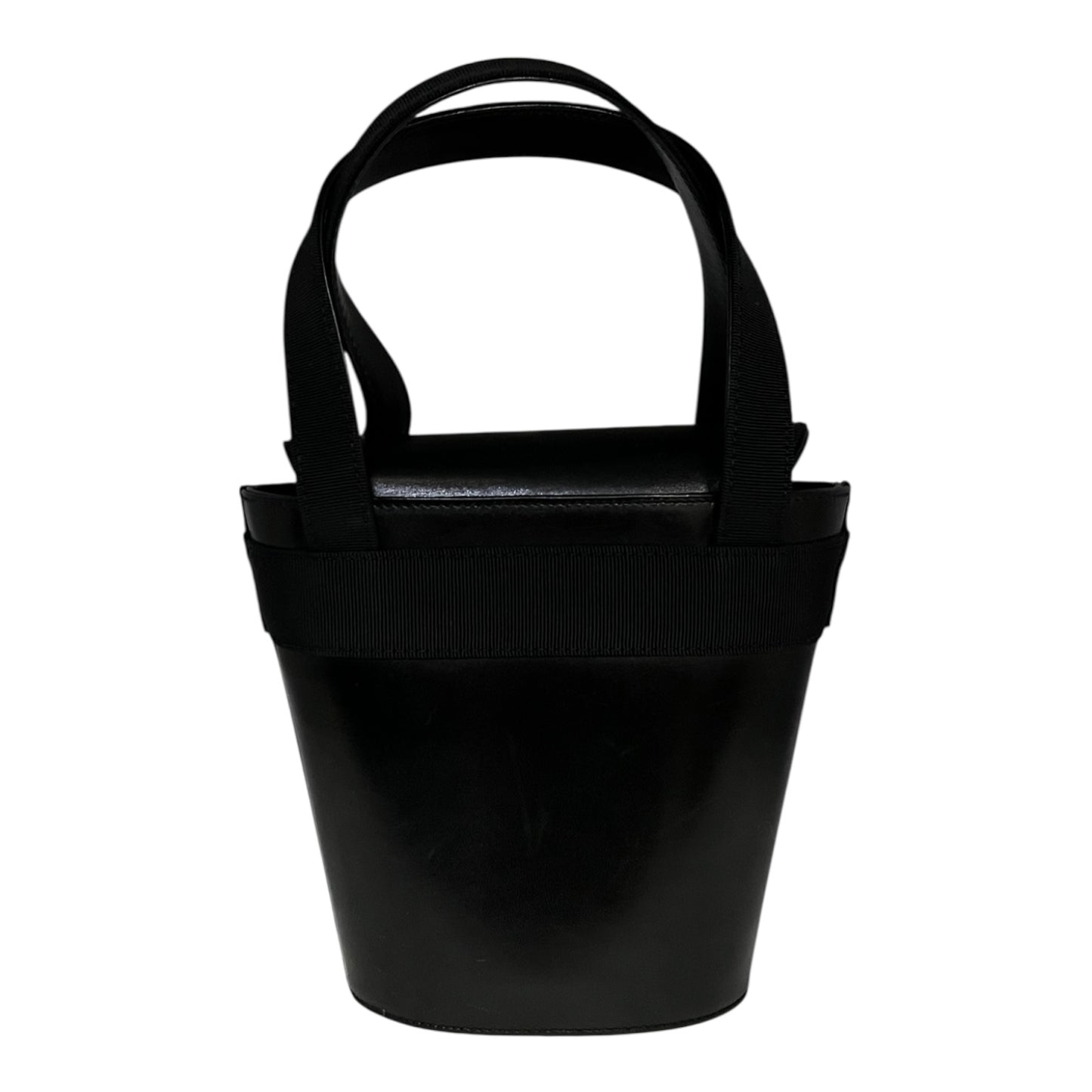 FERRAGAMO Vara Top Handle Bucket Bag in Black