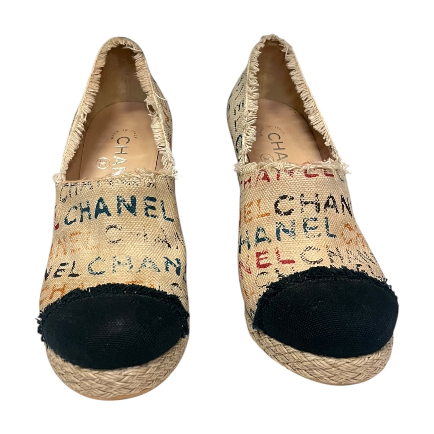 CHANEL Graffiti Cap Toe Pumps | 38.5