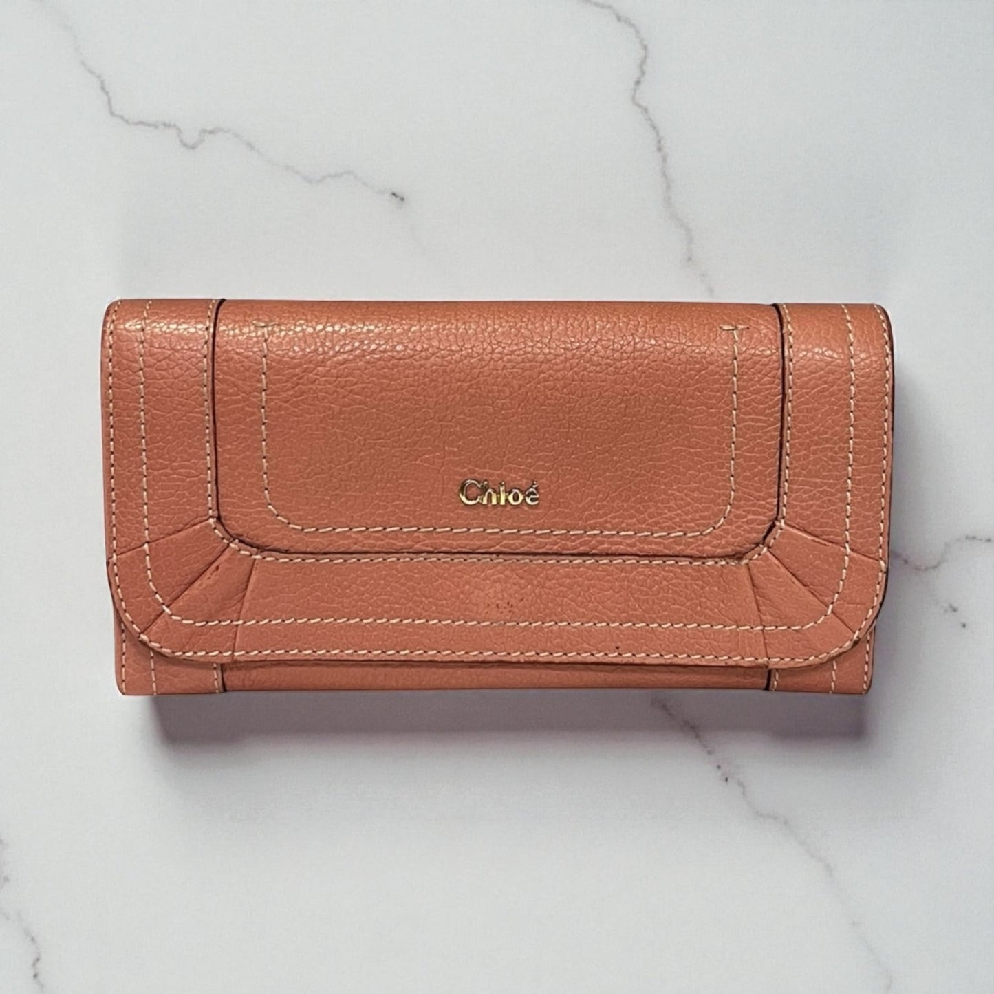 CHLOE Continental Wallet in Dusty Rose