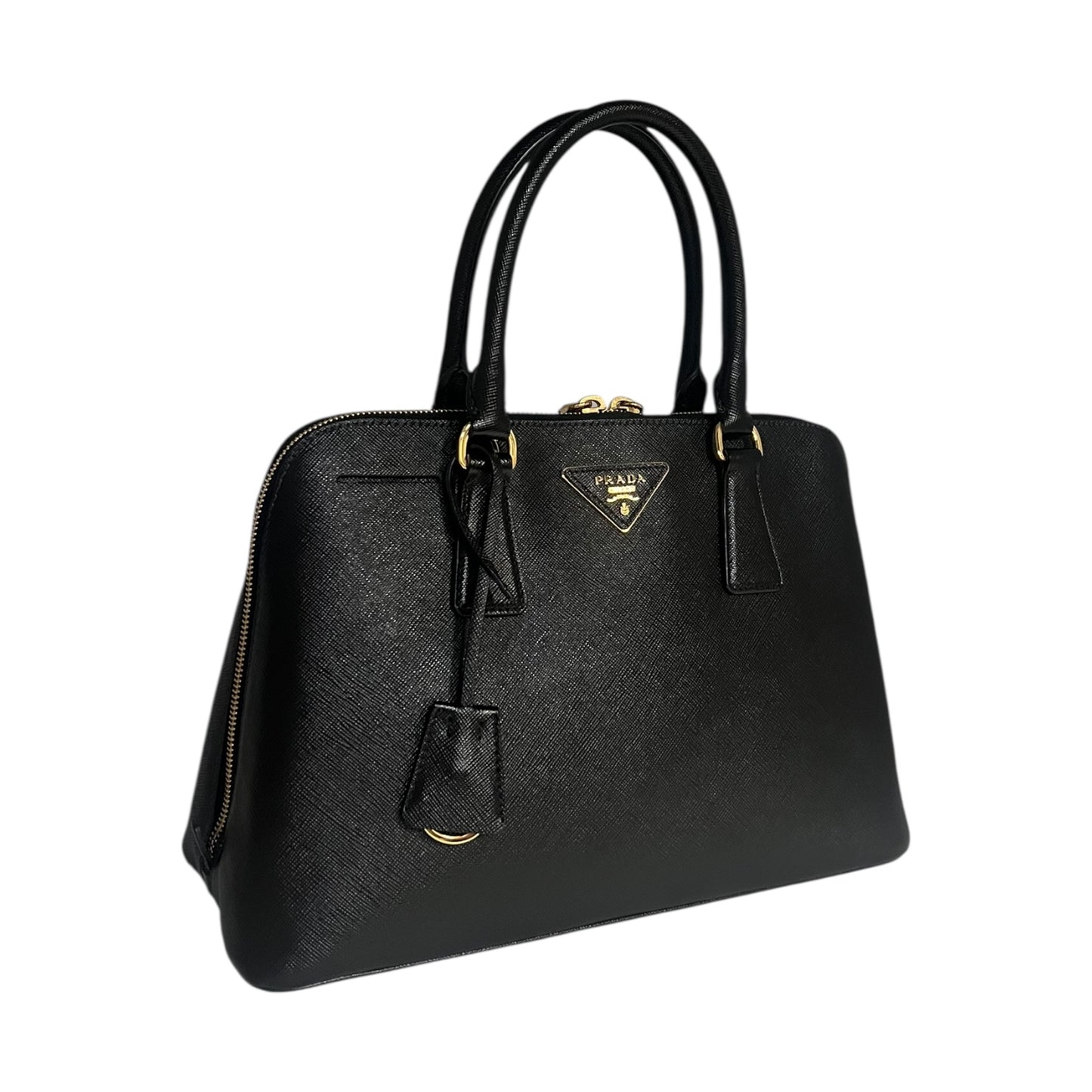 PRADA Medium Promendade Top Handle Shoulder Bag in Black