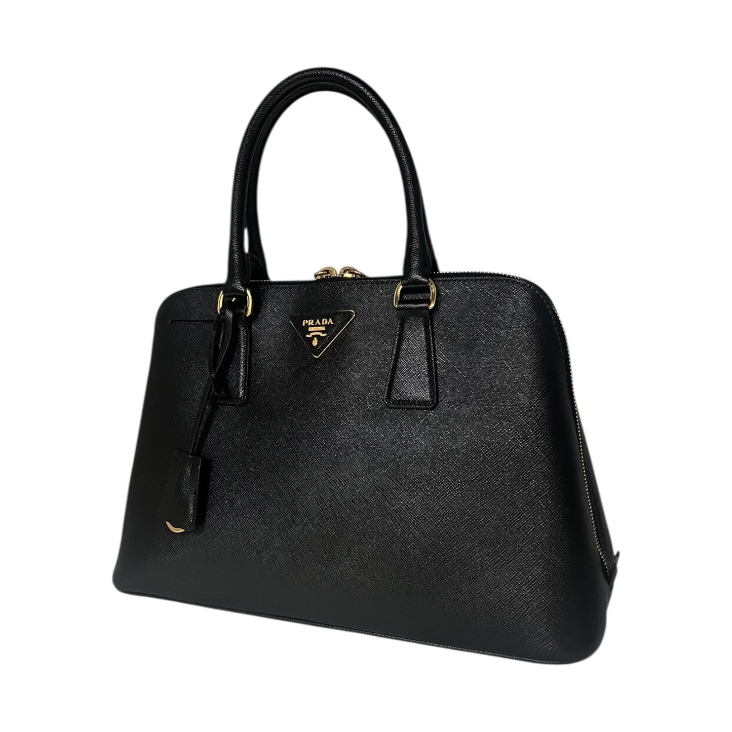 PRADA Medium Promendade Top Handle Shoulder Bag in Black