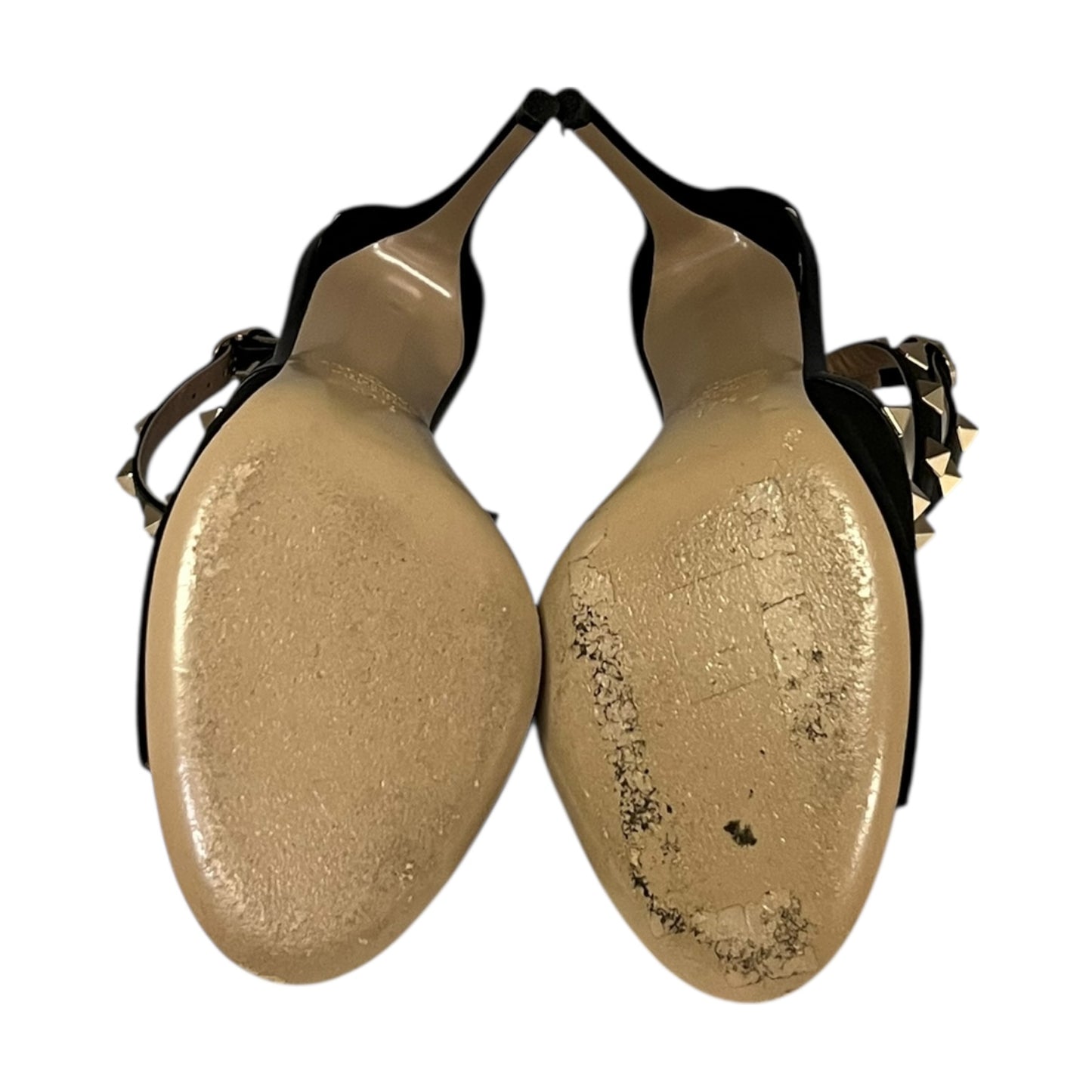 VALENTINO Rockstud Suede Glove Sandal in Black | 37.5