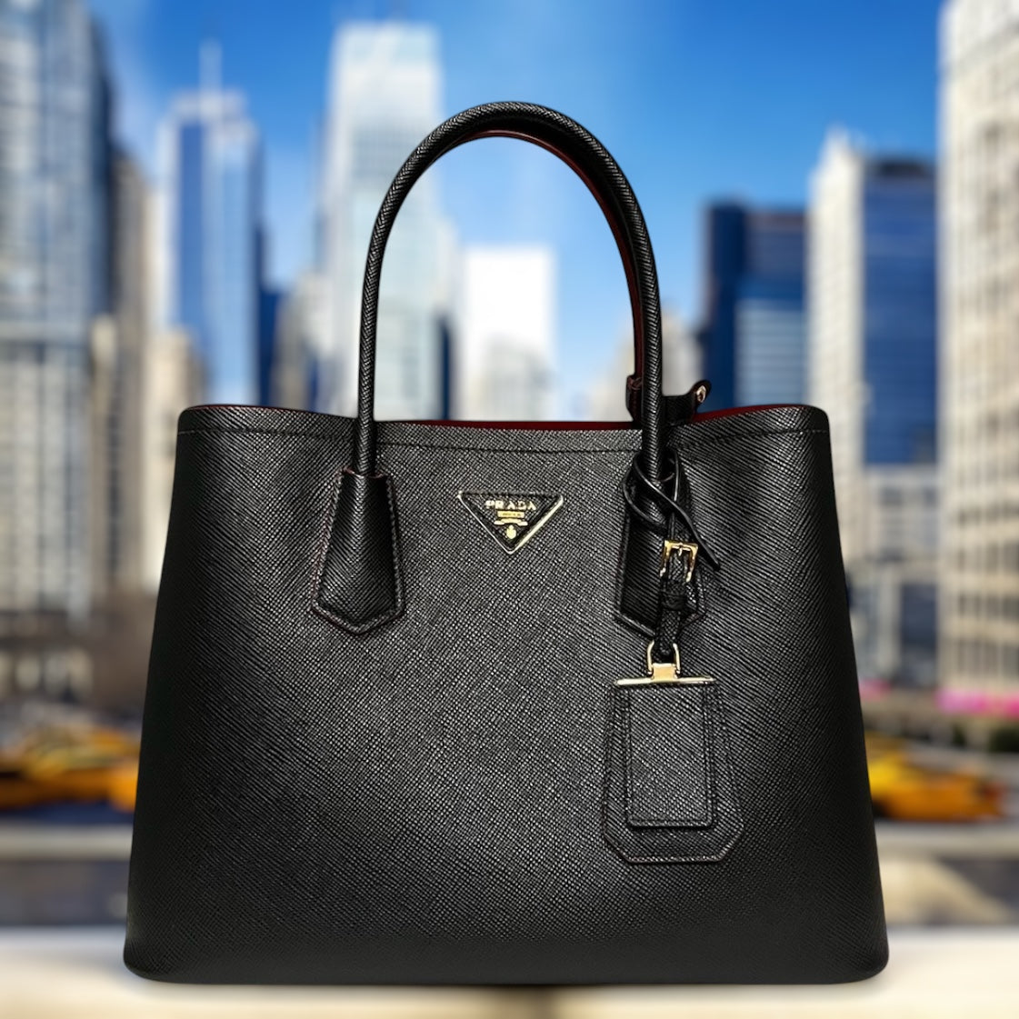 PRADA Saffiano Double Tote | Large