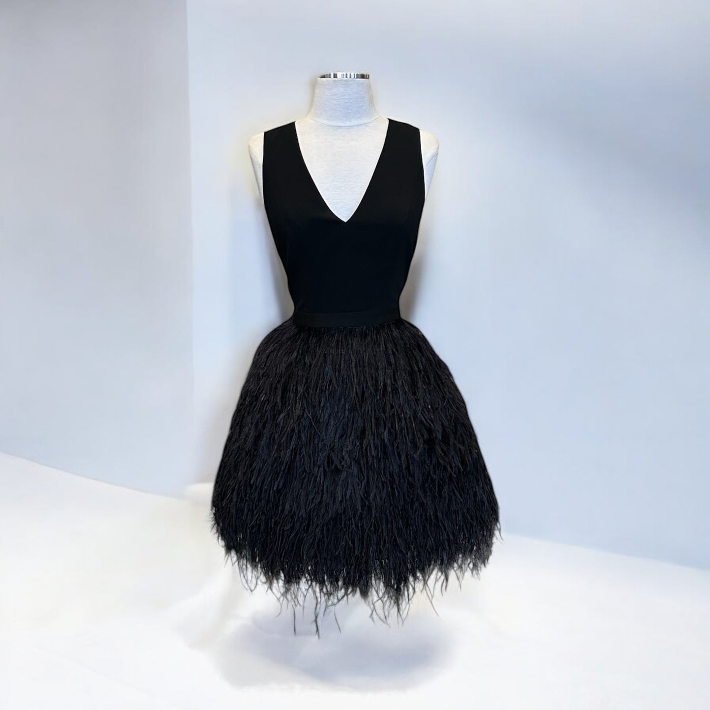 ALICE + OLIVIA Feather Cocktail Dress