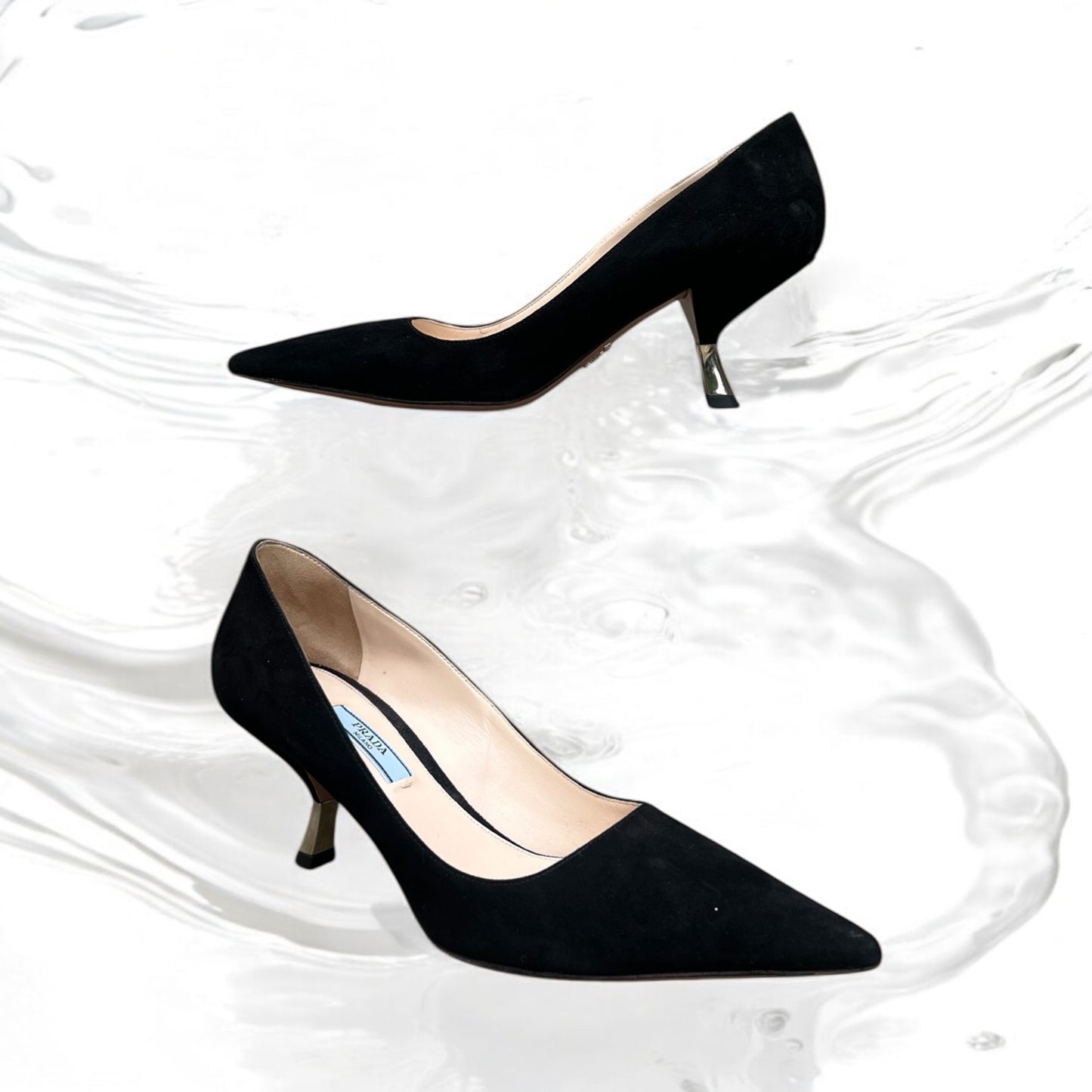 Prada Suede Kitten Heels | Size 38.5