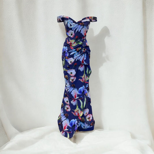 CHIARA BONI Floral Ruched Gown | Size 8