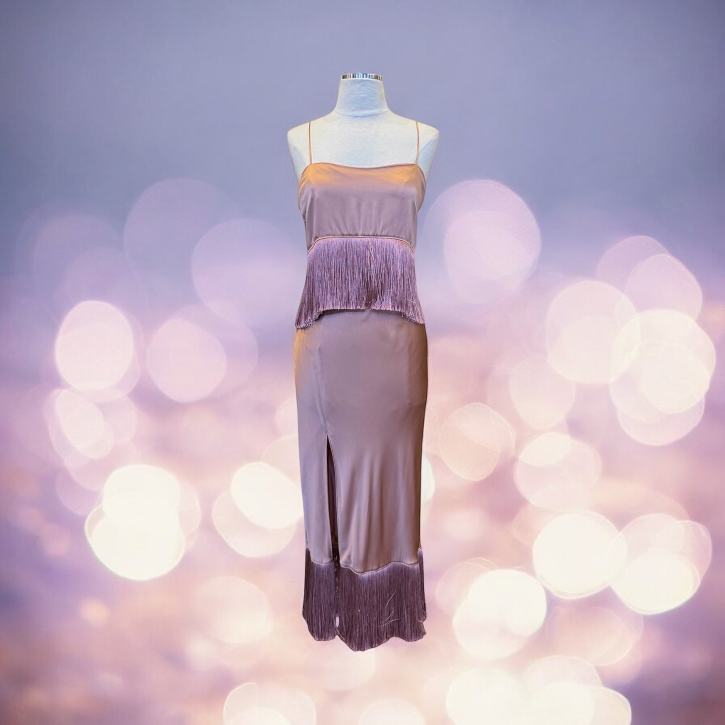 CINQ A SEPT Fringe Silk Dress | Size 6