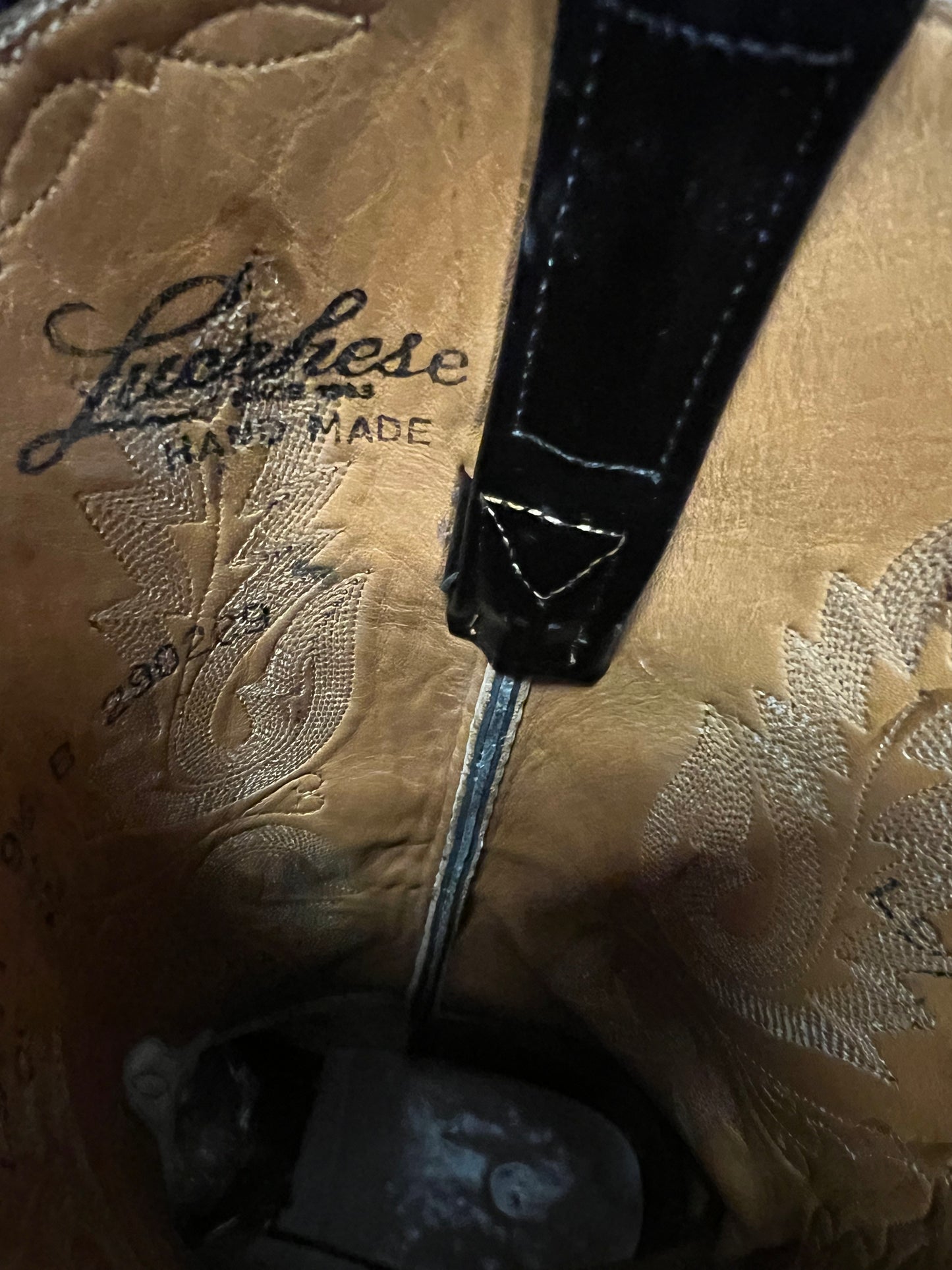 LUCCHESE Hornback Caiman Cowboy Boots | 9.5